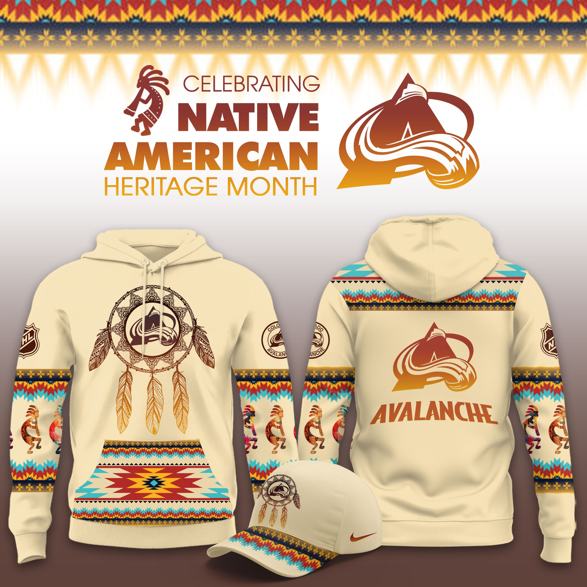 Colorado Avalanche Native American Heritage Limited Hoodie PBQWDPL