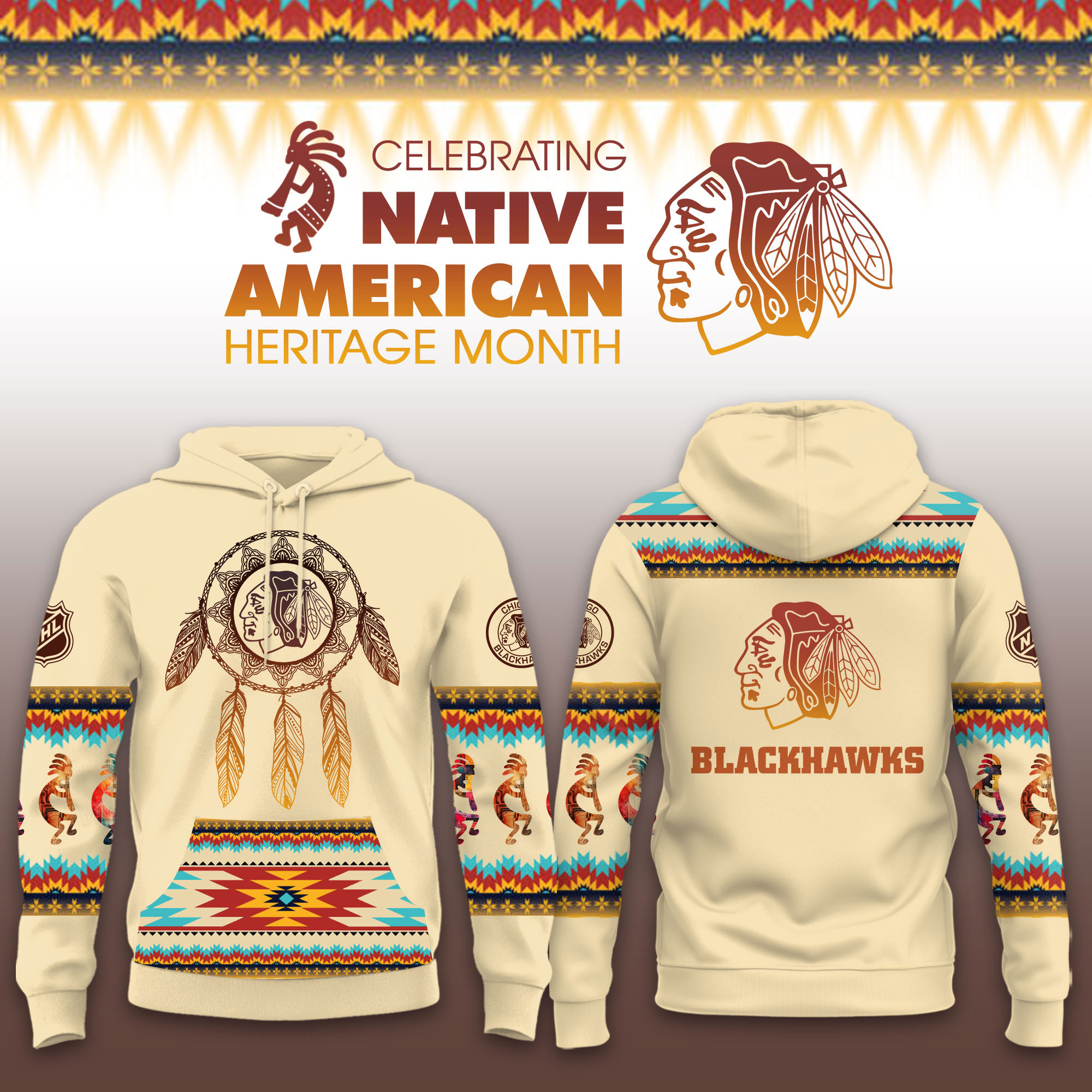 Chicago Blackhawks Native American Heritage Limited Hoodie PBLJW51