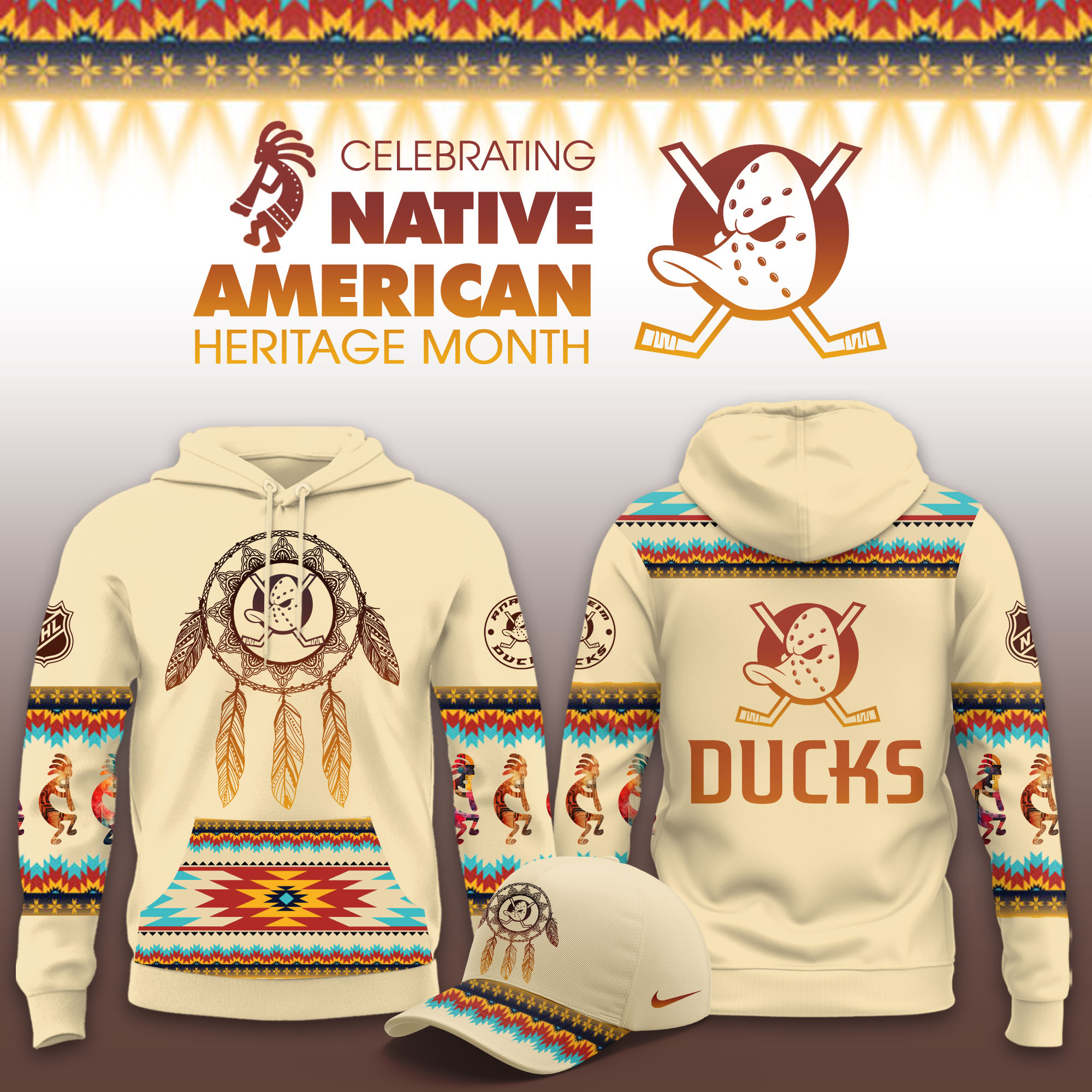 Anaheim Ducks Native American Heritage Limited Hoodie PBPFJEX
