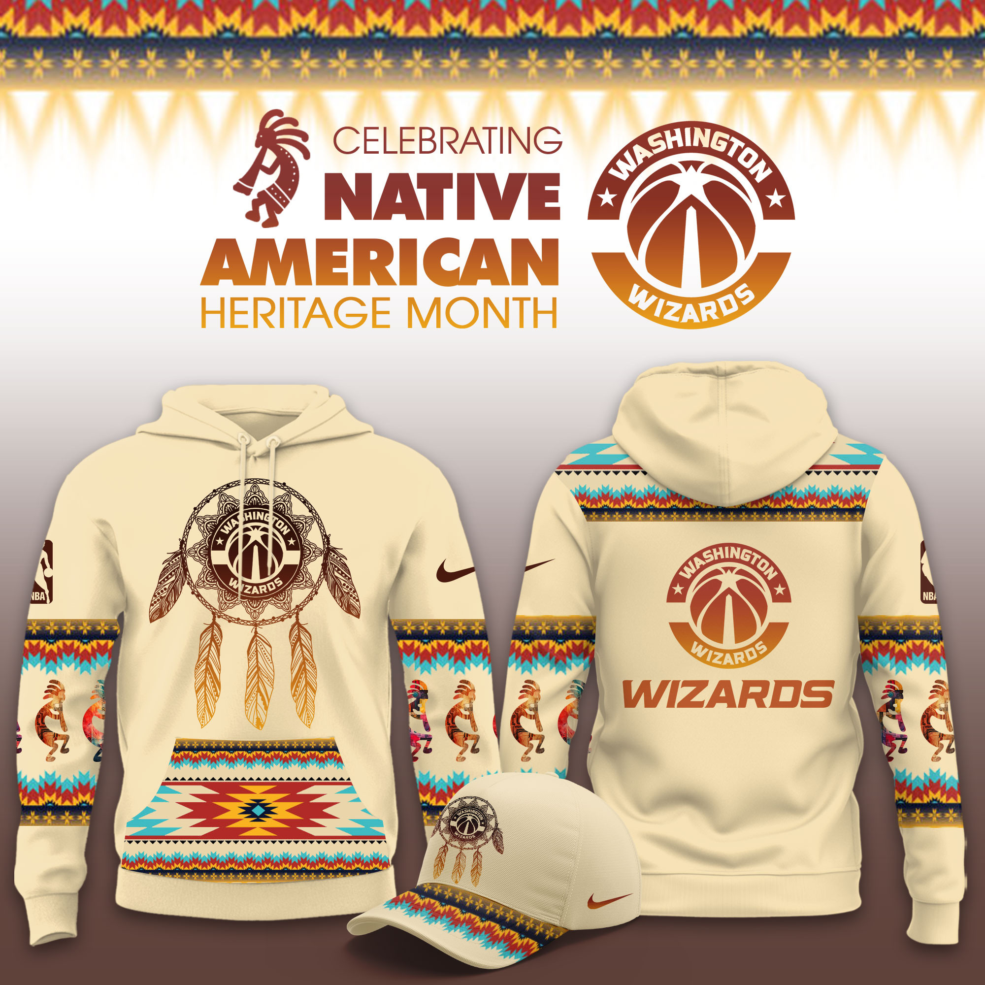 Washington Wizards Native American Heritage Limited Hoodie PBMYZBL