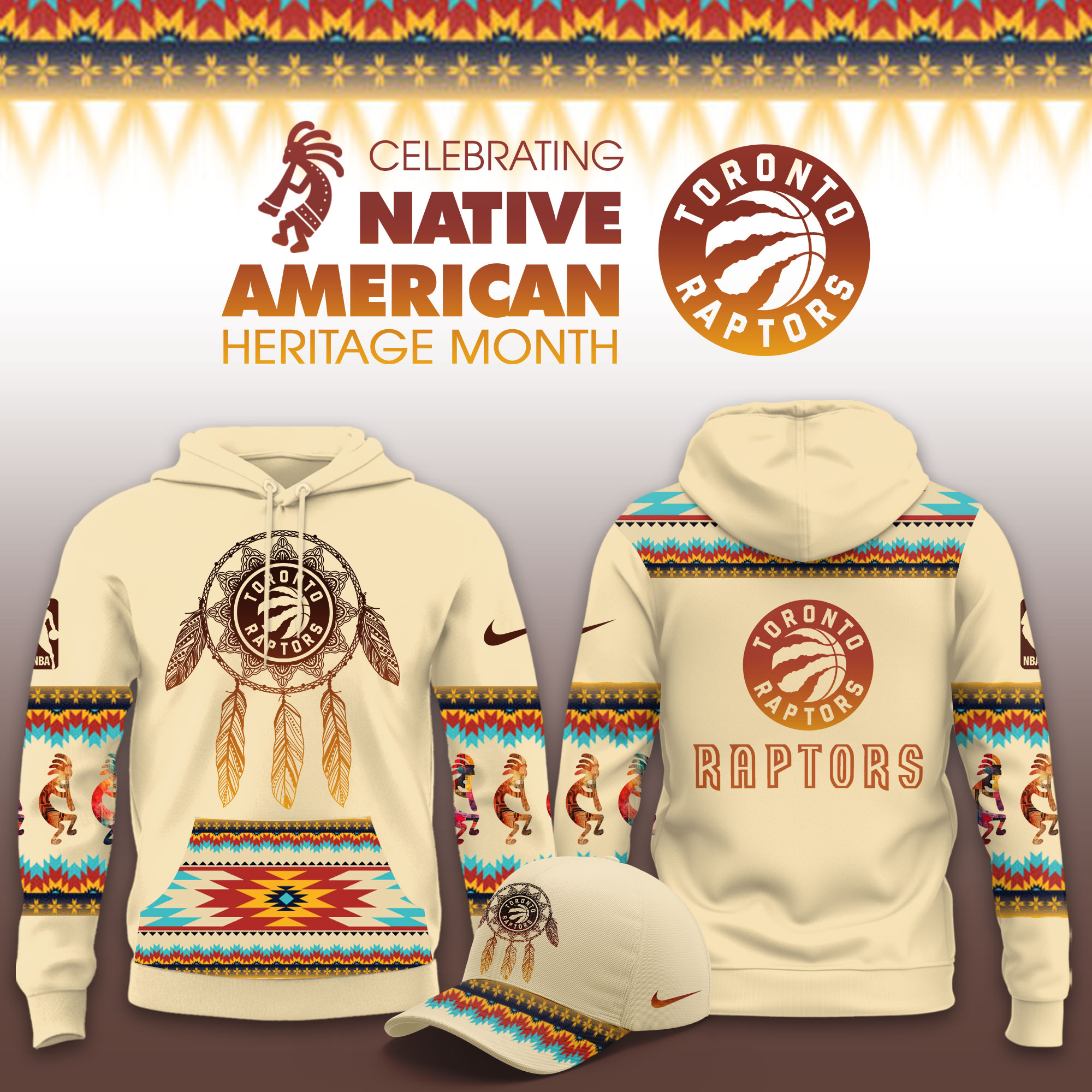 Toronto Raptors Native American Heritage Limited Hoodie PBHCZWI