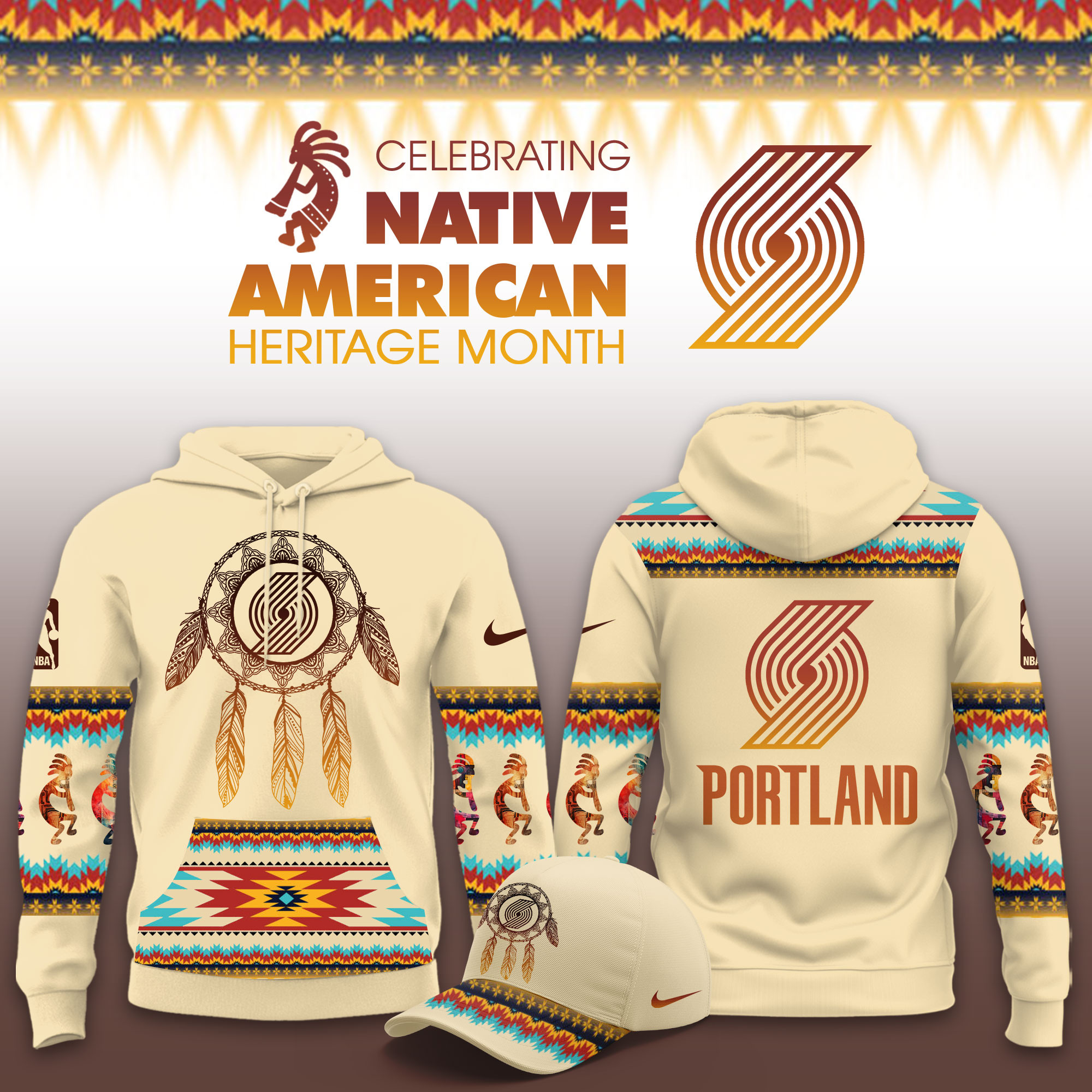 Portland Trail Blazers Native American Heritage Limited Hoodie PB62P3M