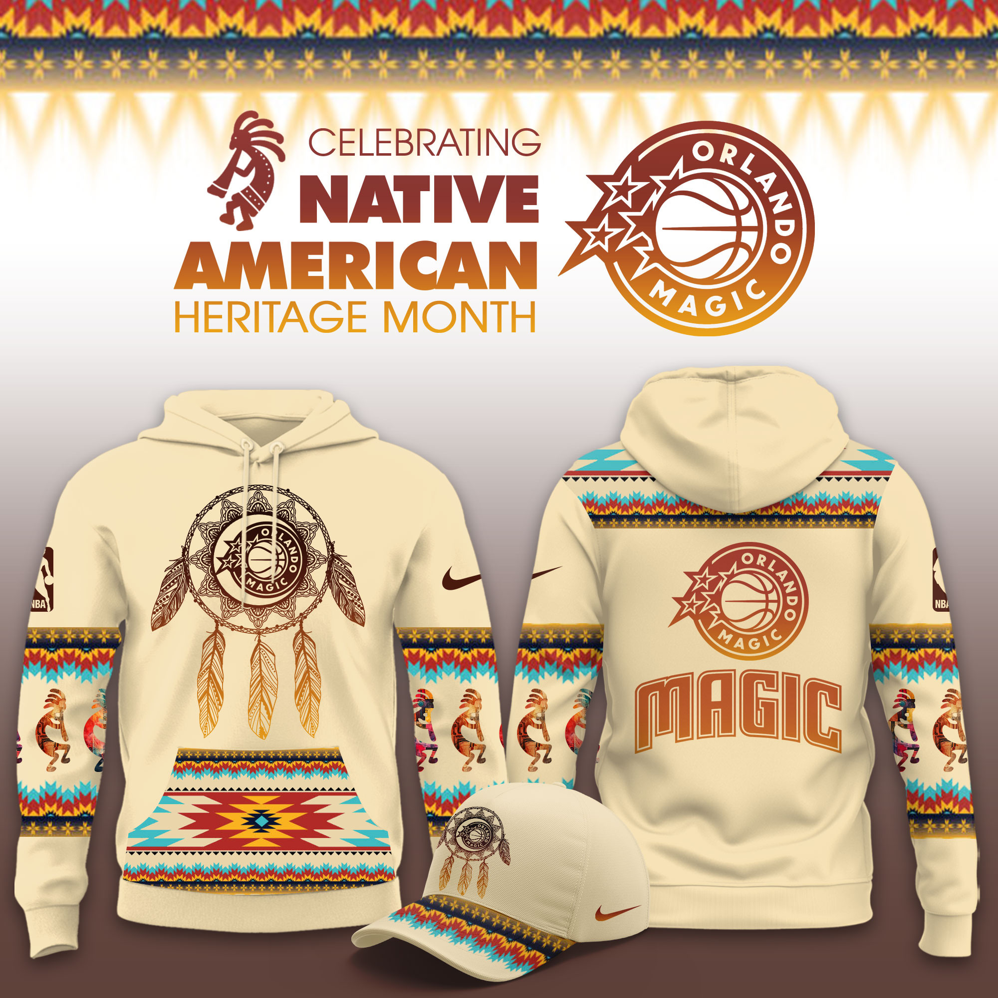 Orlando Magic Thunder Native American Heritage Limited Hoodie PBTZIL1