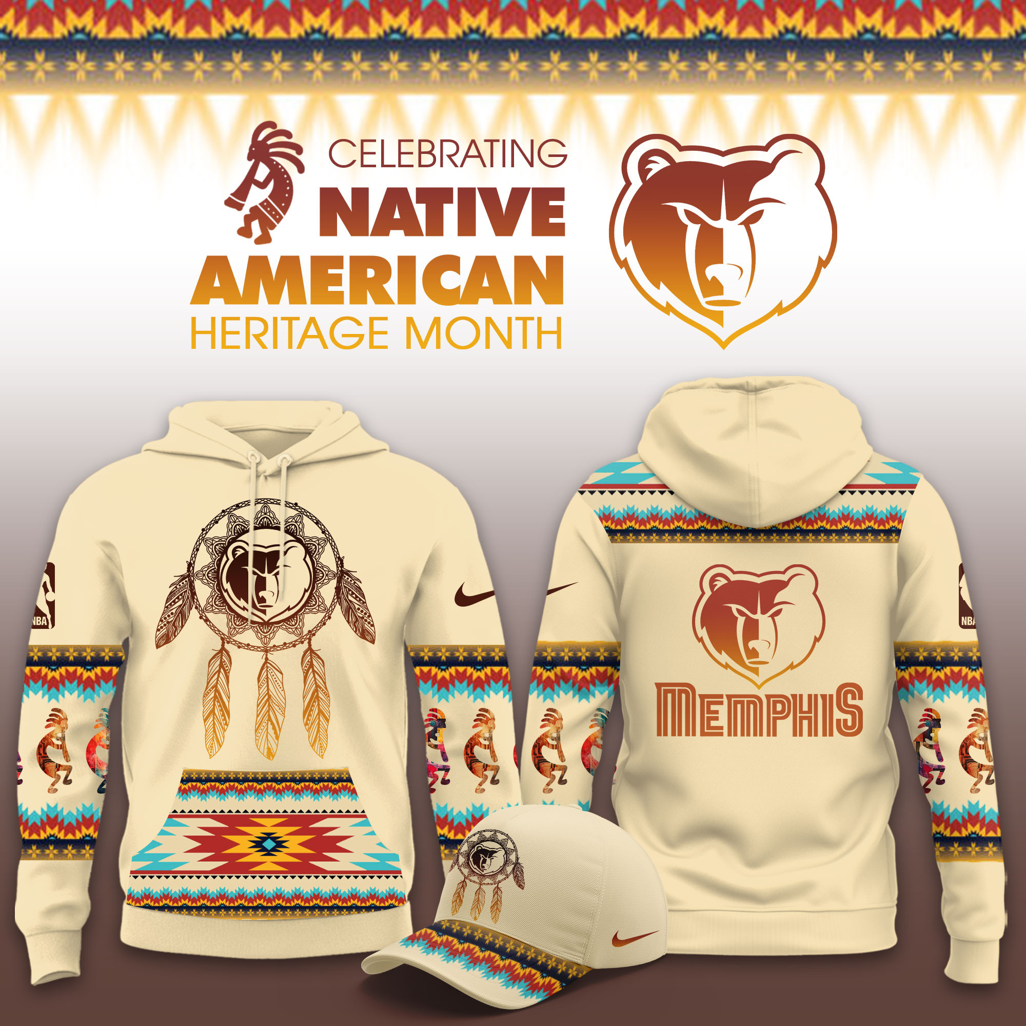 Memphis Grizzlies Native American Heritage Limited Hoodie PB8XII0