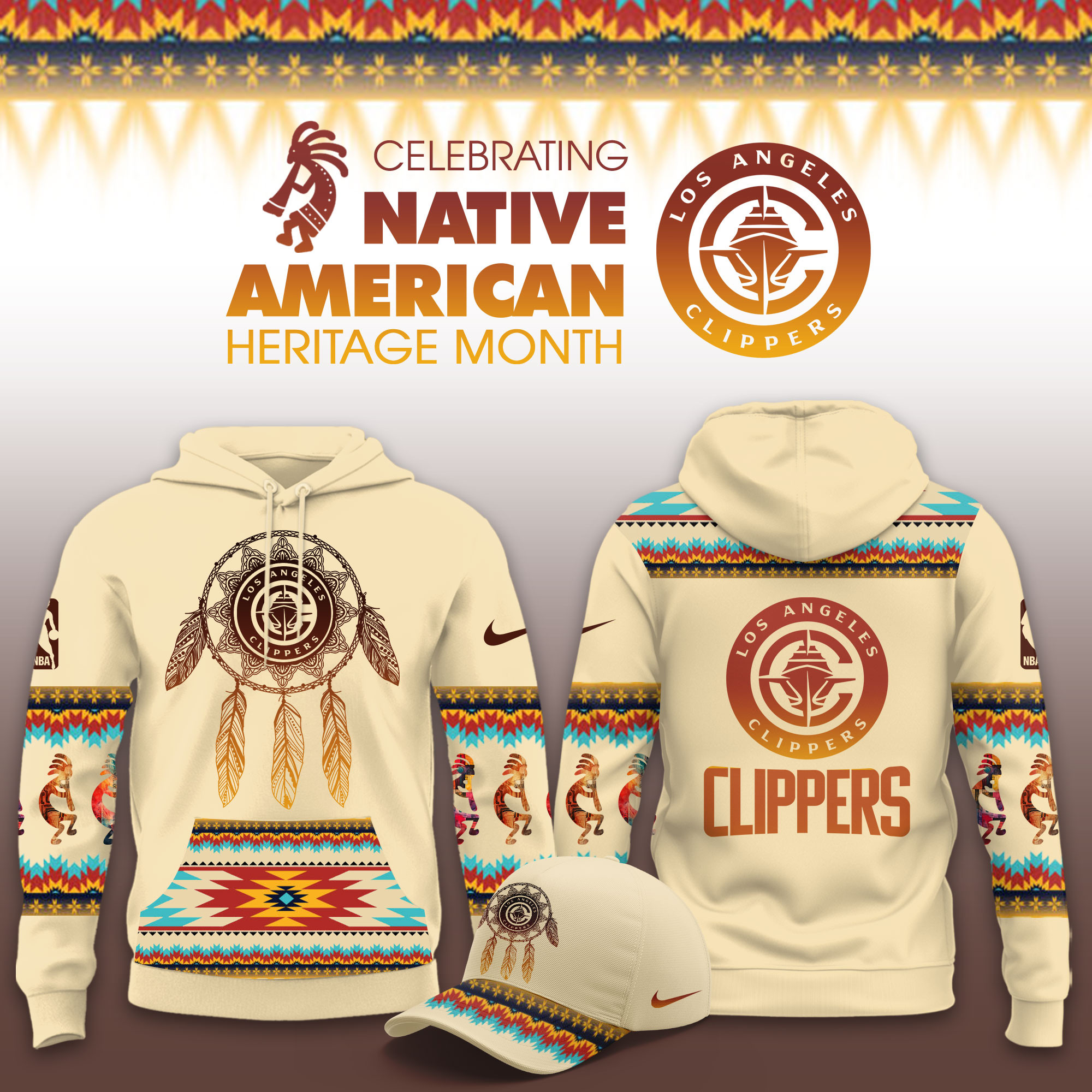 Los Angeles Clippers Native American Heritage Limited Hoodie PB2SP7Y