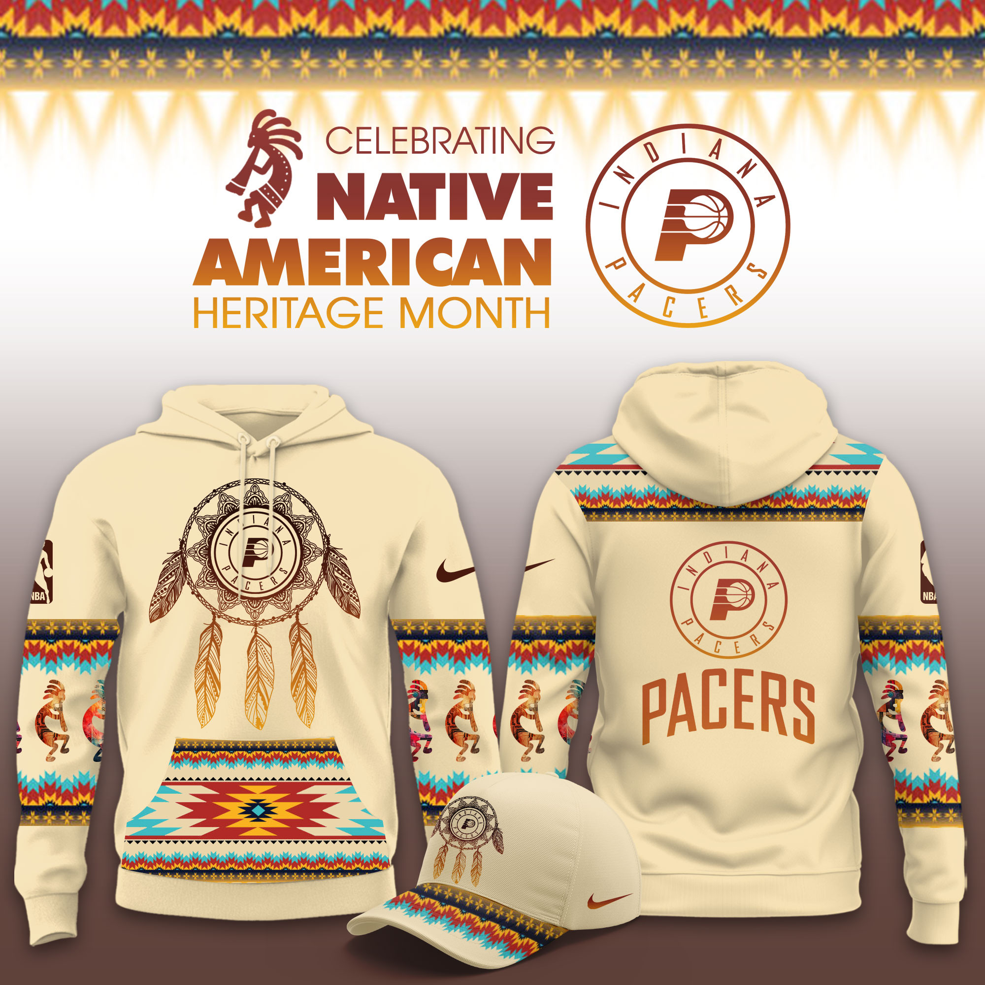 Indiana Pacers Native American Heritage Limited Hoodie PBFJMHK