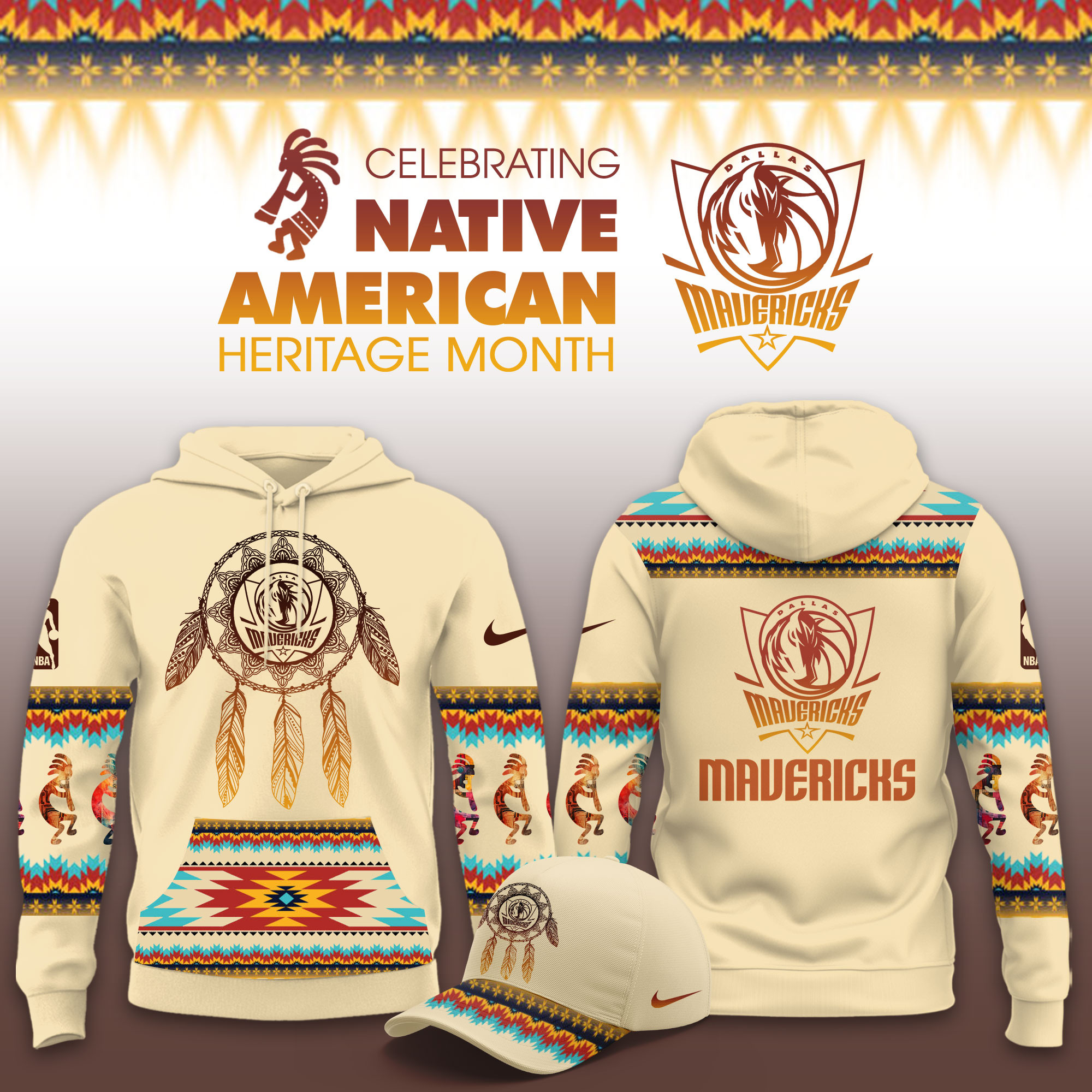 Dallas Mavericks Native American Heritage Limited Hoodie PBQ9IAK