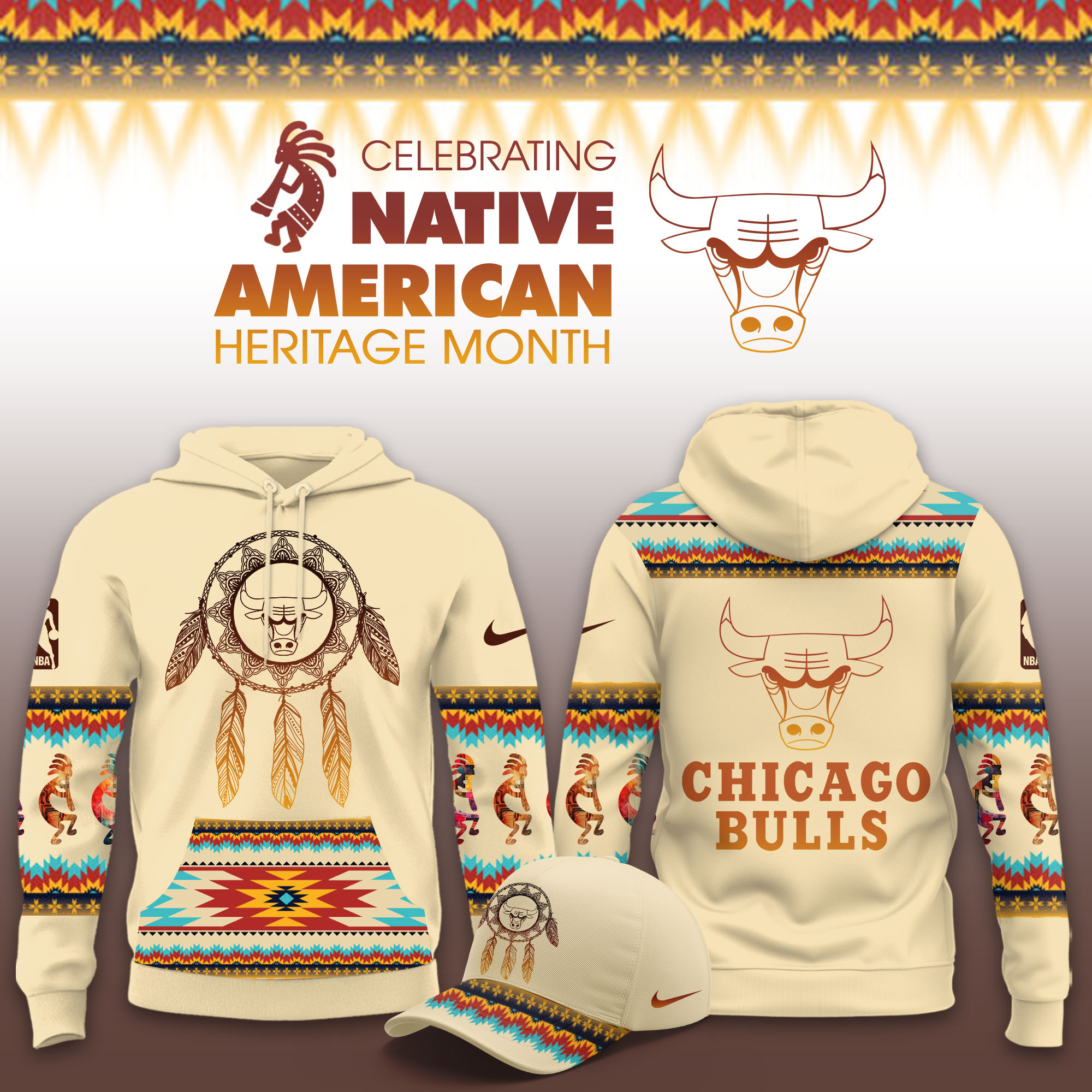 Chicago Bulls Native American Heritage Limited Hoodie PBNR2C3