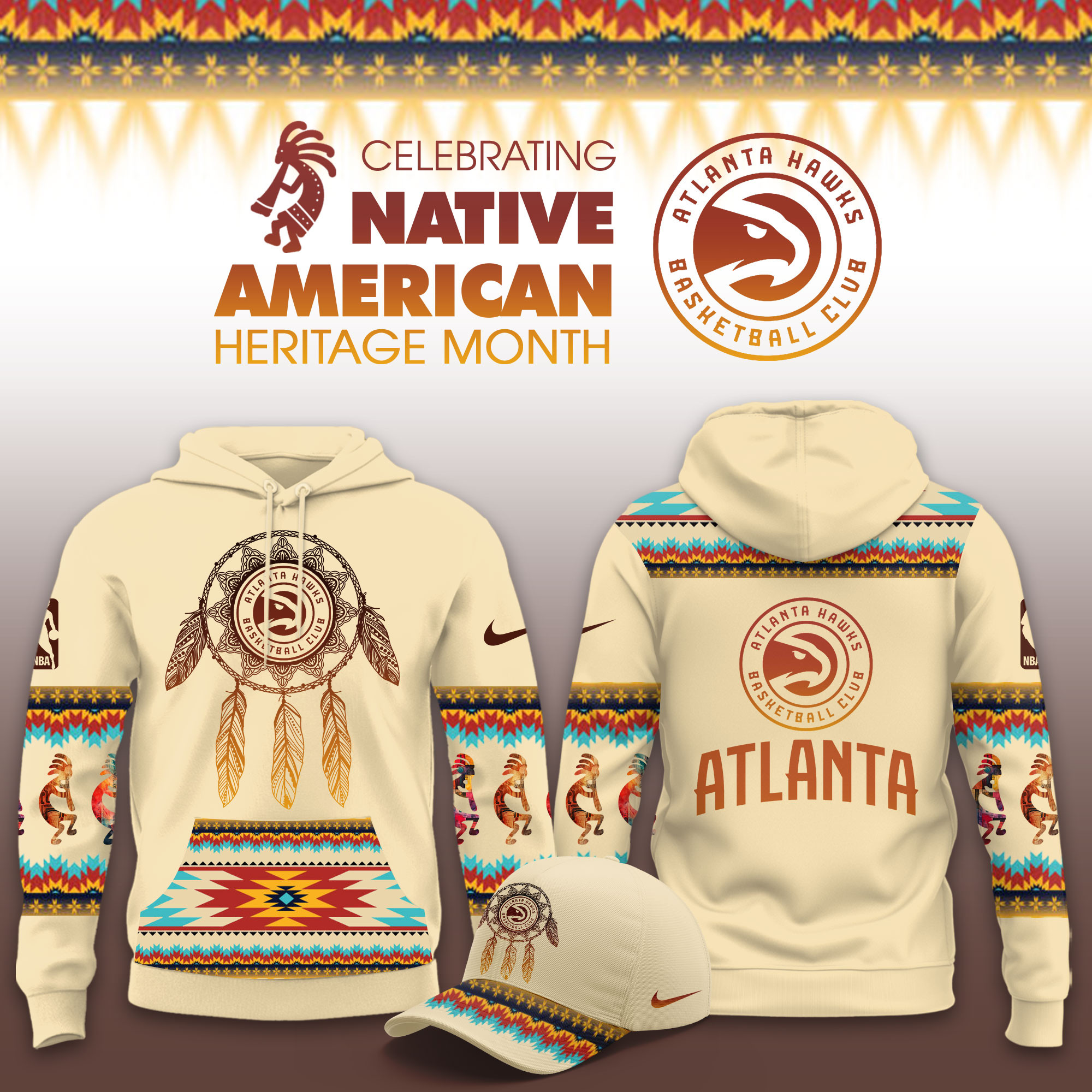 Atlanta Hawks Native American Heritage Limited Hoodie PBSP6B4