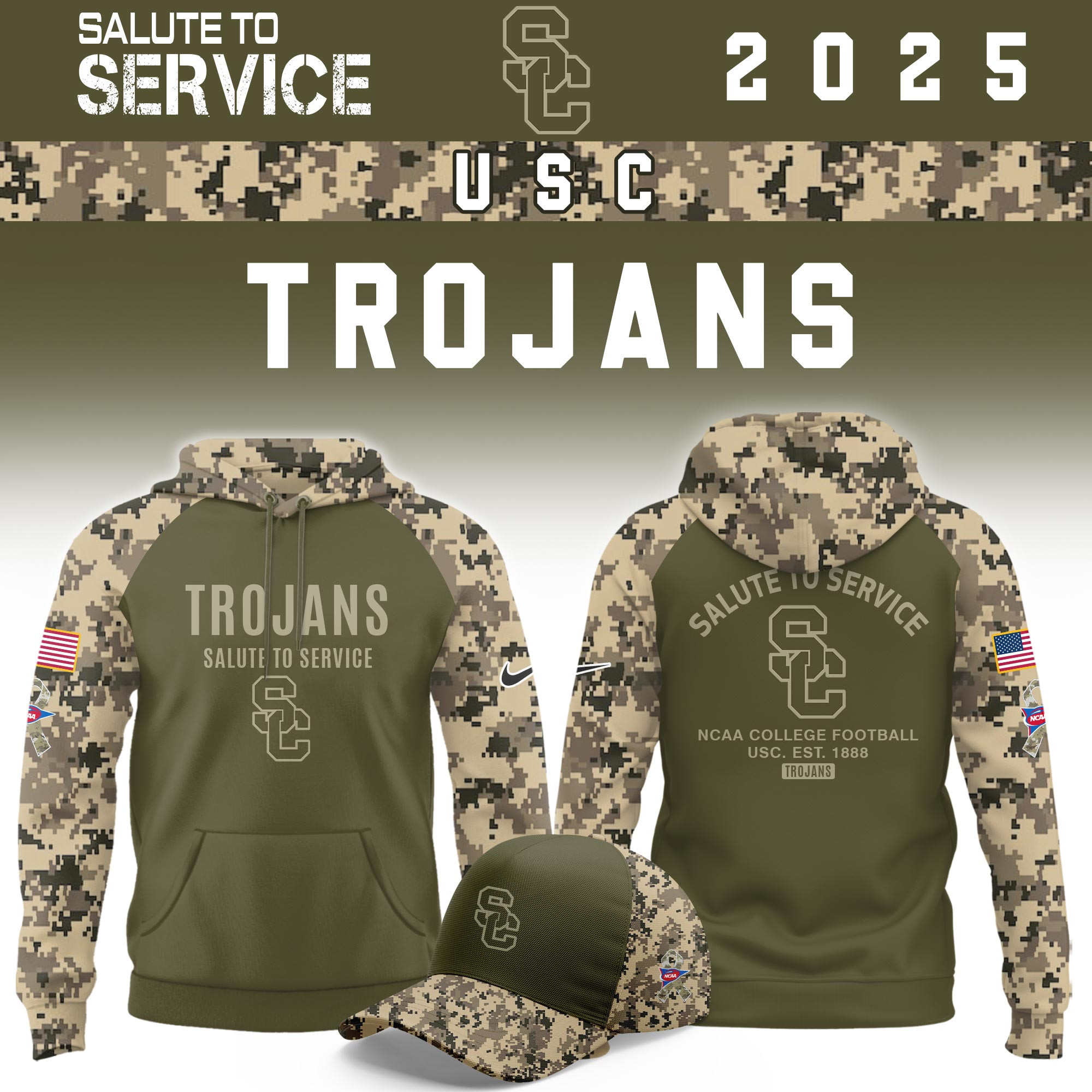 USC Trojans Salute To Service Limited Hoodie PBKB2NU