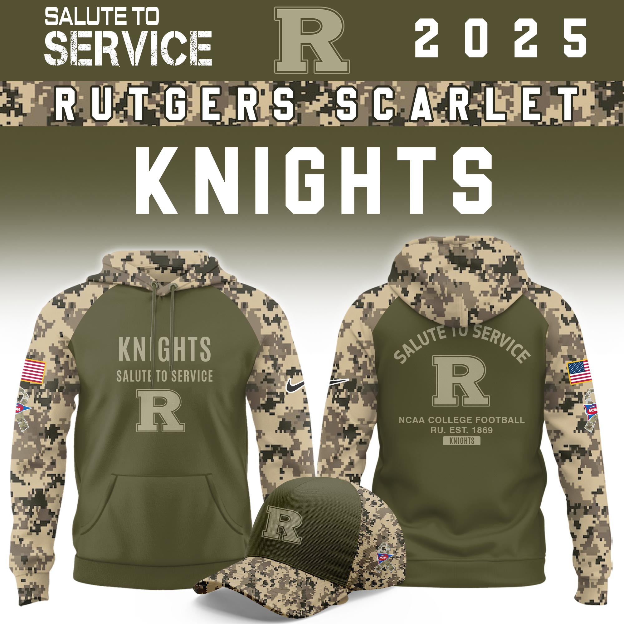 Rutgers Scarlet Knights Salute To Service Limited Hoodie PBHMBQ2