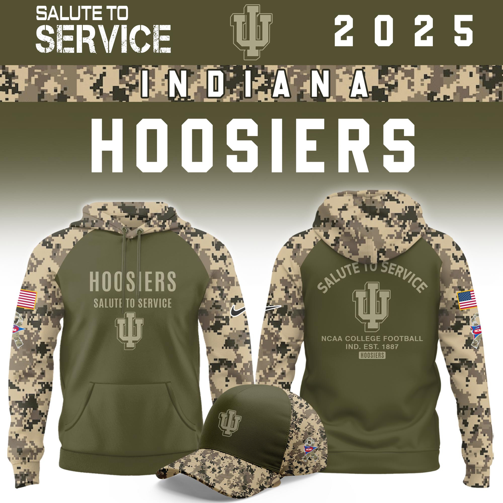 Indiana Hoosiers Salute To Service Limited Hoodie PBGLOWV
