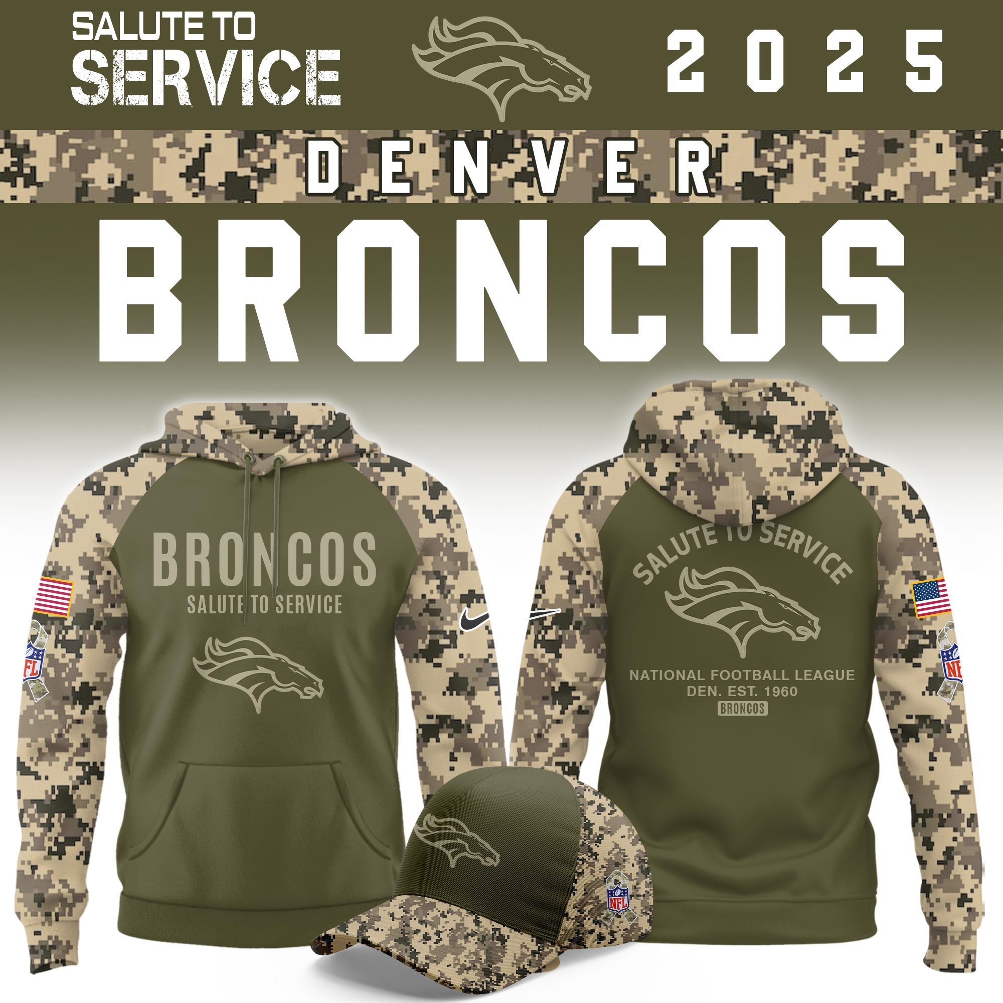 Denver Broncos Salute To Service Limited Hoodie PBXA1OM