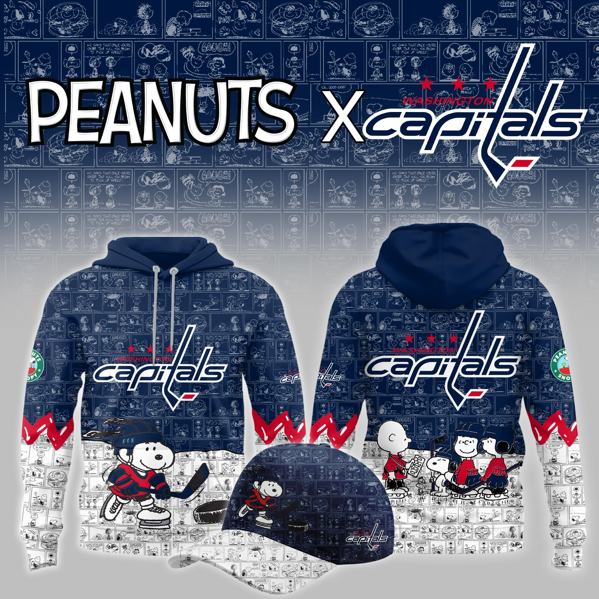 Washington Capitals Peanuts Night Limited Hoodie PBL40AW