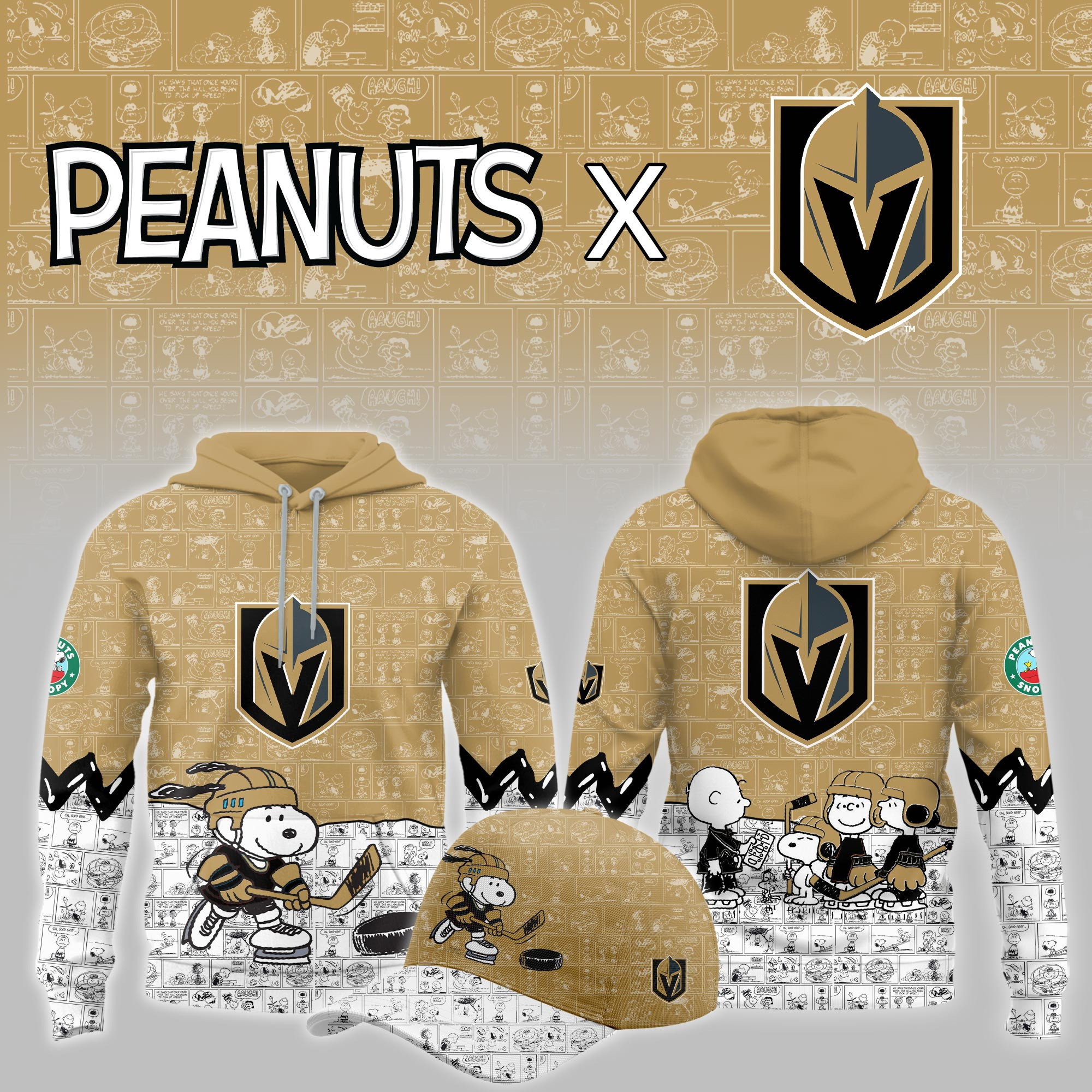 Vegas Golden Knights Peanuts Night Limited Hoodie PBD2CQ7