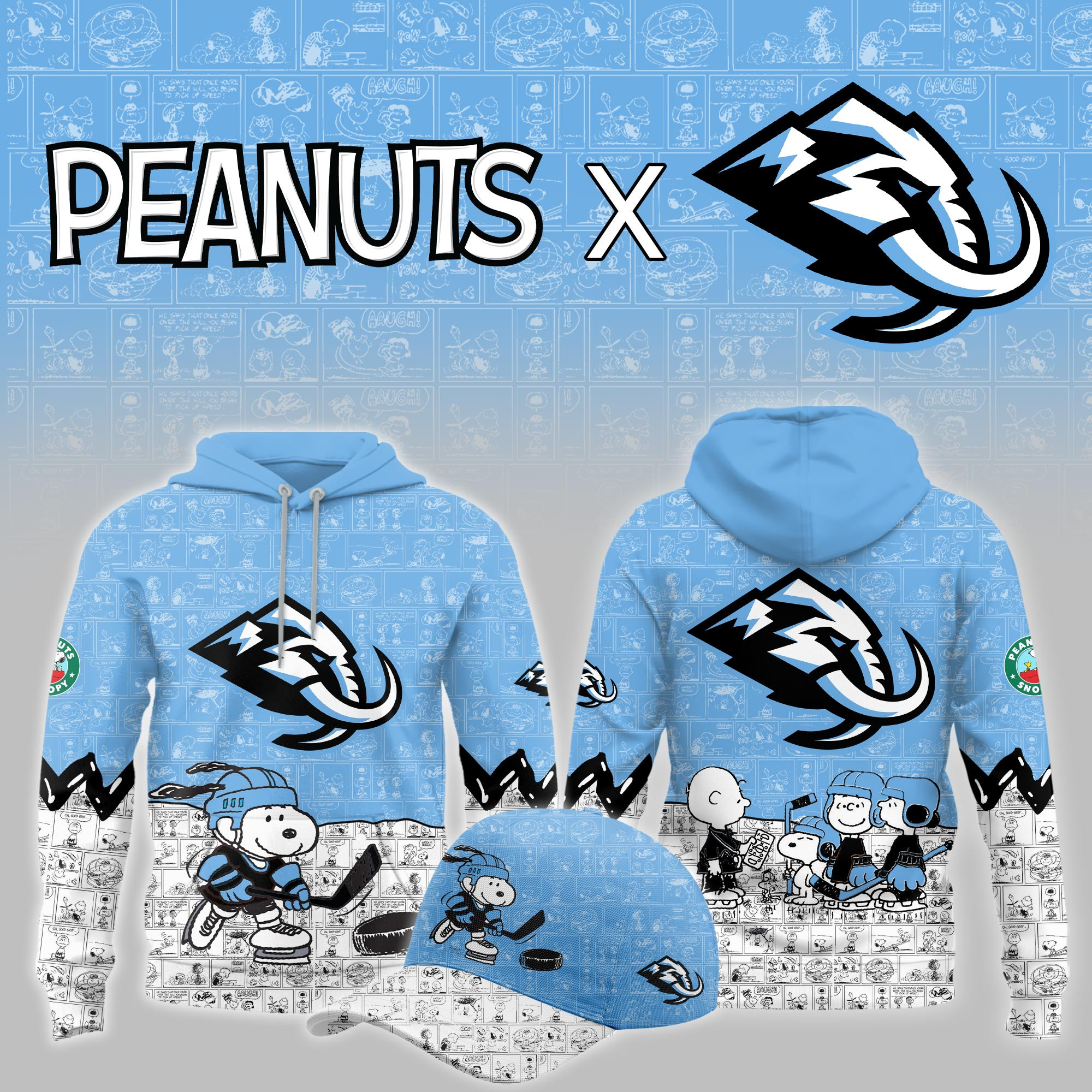 Utah Mammoth Peanuts Night Limited Hoodie PBXZHSC