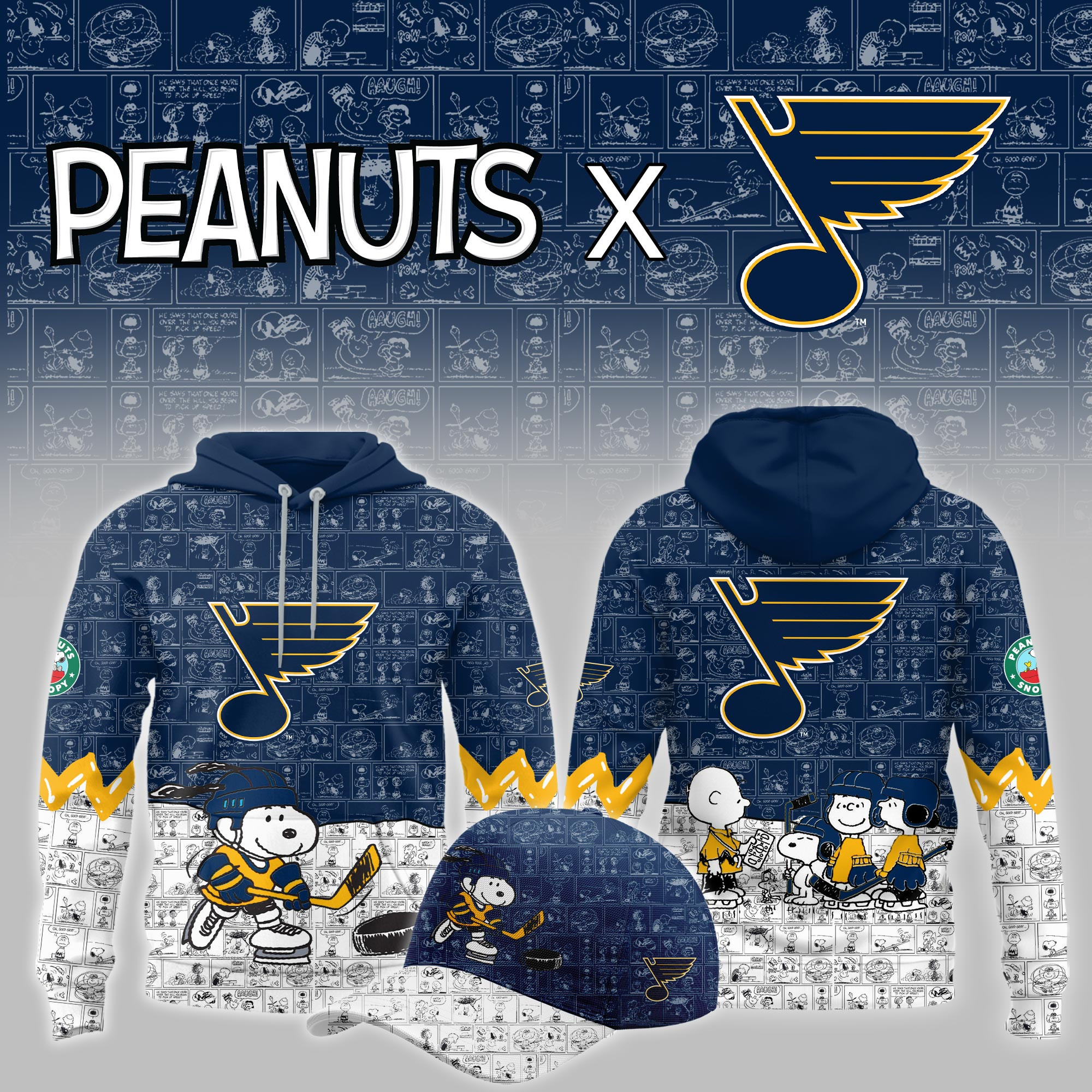 St. Louis Blues Peanuts Night Limited Hoodie PBWYW3M