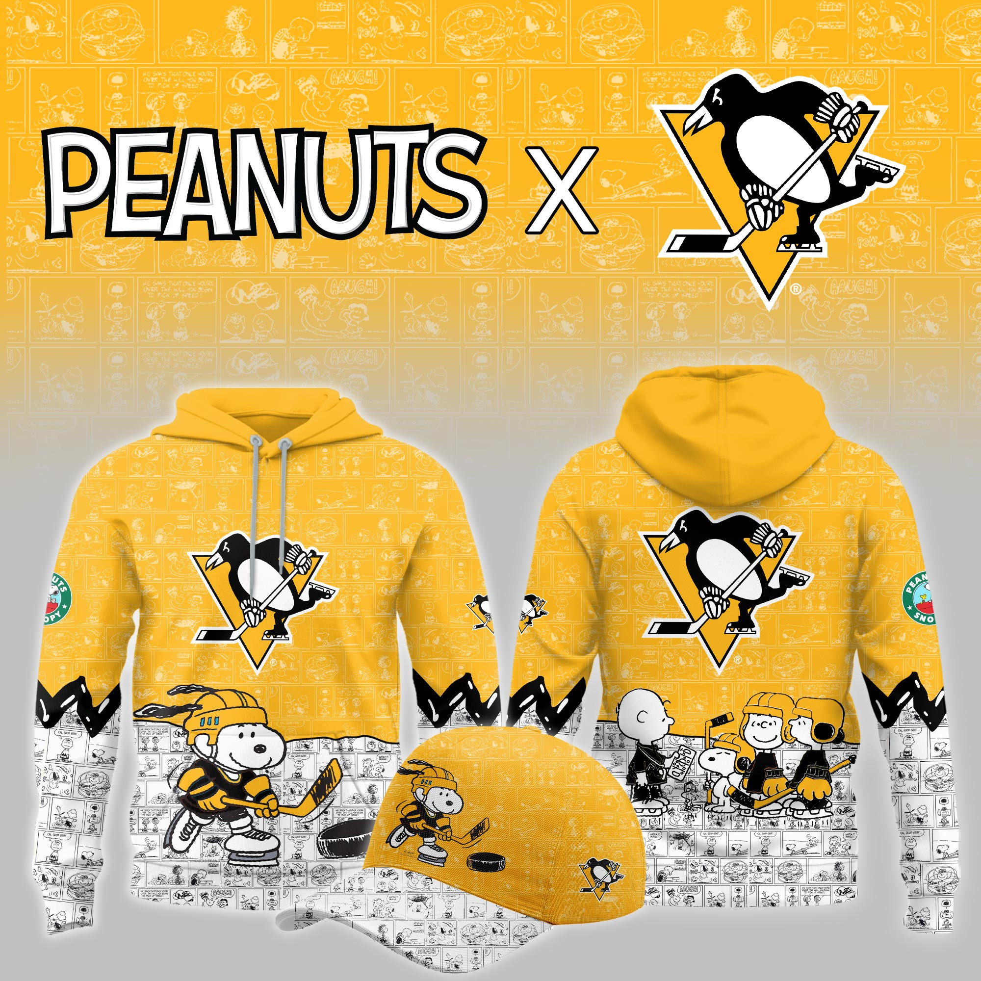 Pittsburgh Penguins Peanuts Night Limited Hoodie PBW1X5F