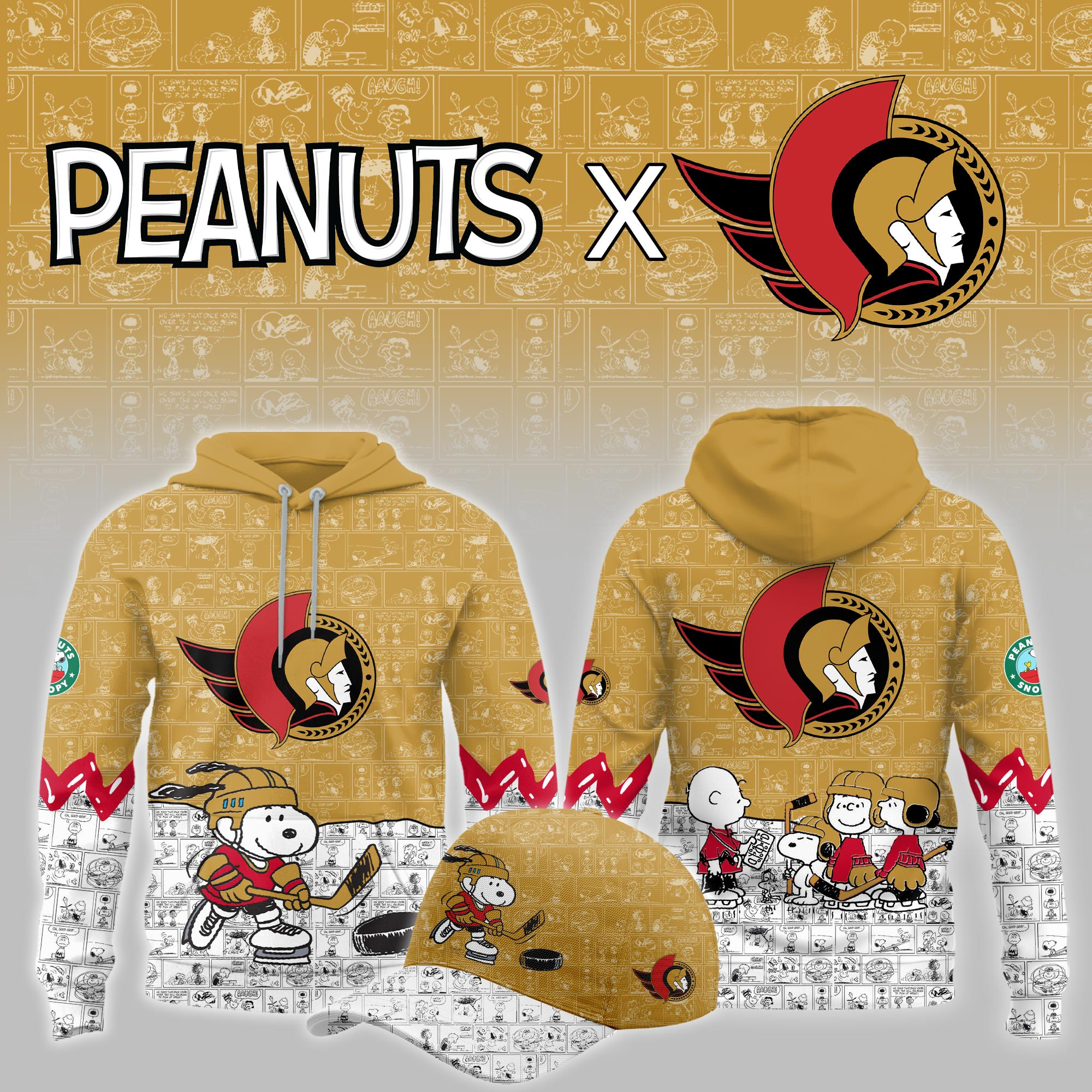 Ottawa Senators Peanuts Night Limited Hoodie PBX7DMS