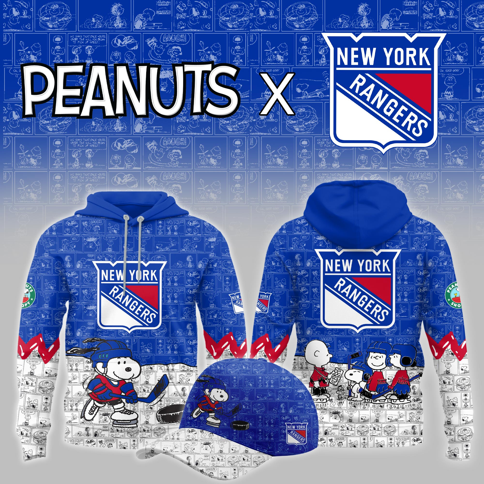 New York Rangers Peanuts Night Limited Hoodie PBE5065