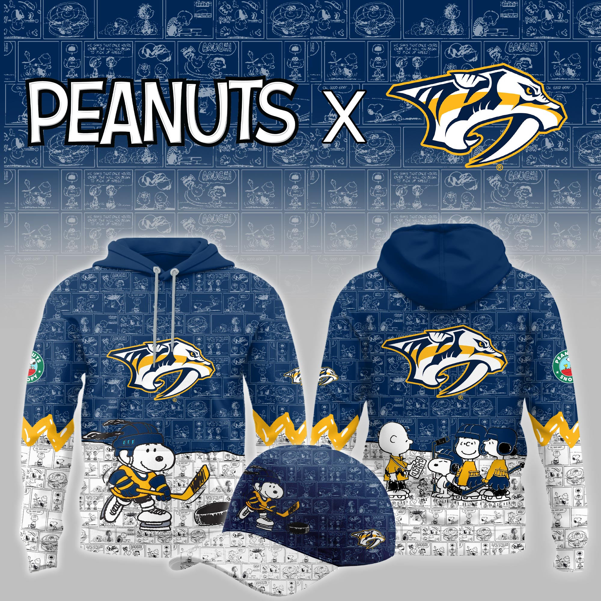 Nashville Predators Peanuts Night Limited Hoodie PB5X1EA