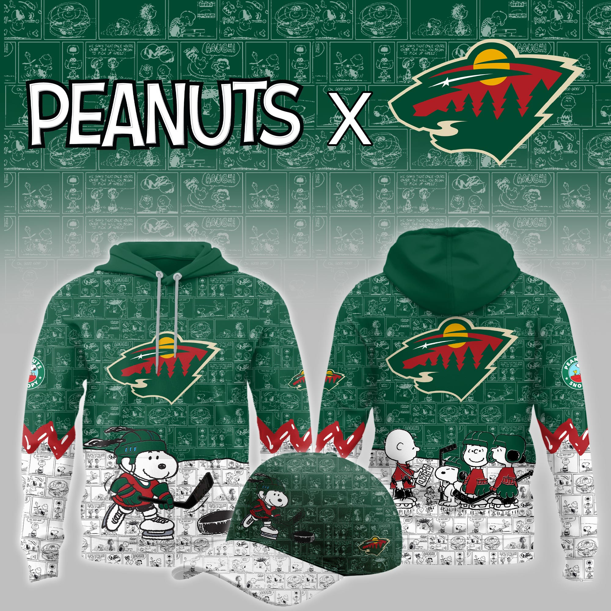 Minnesota Wild Peanuts Night Limited Hoodie PBUABPV