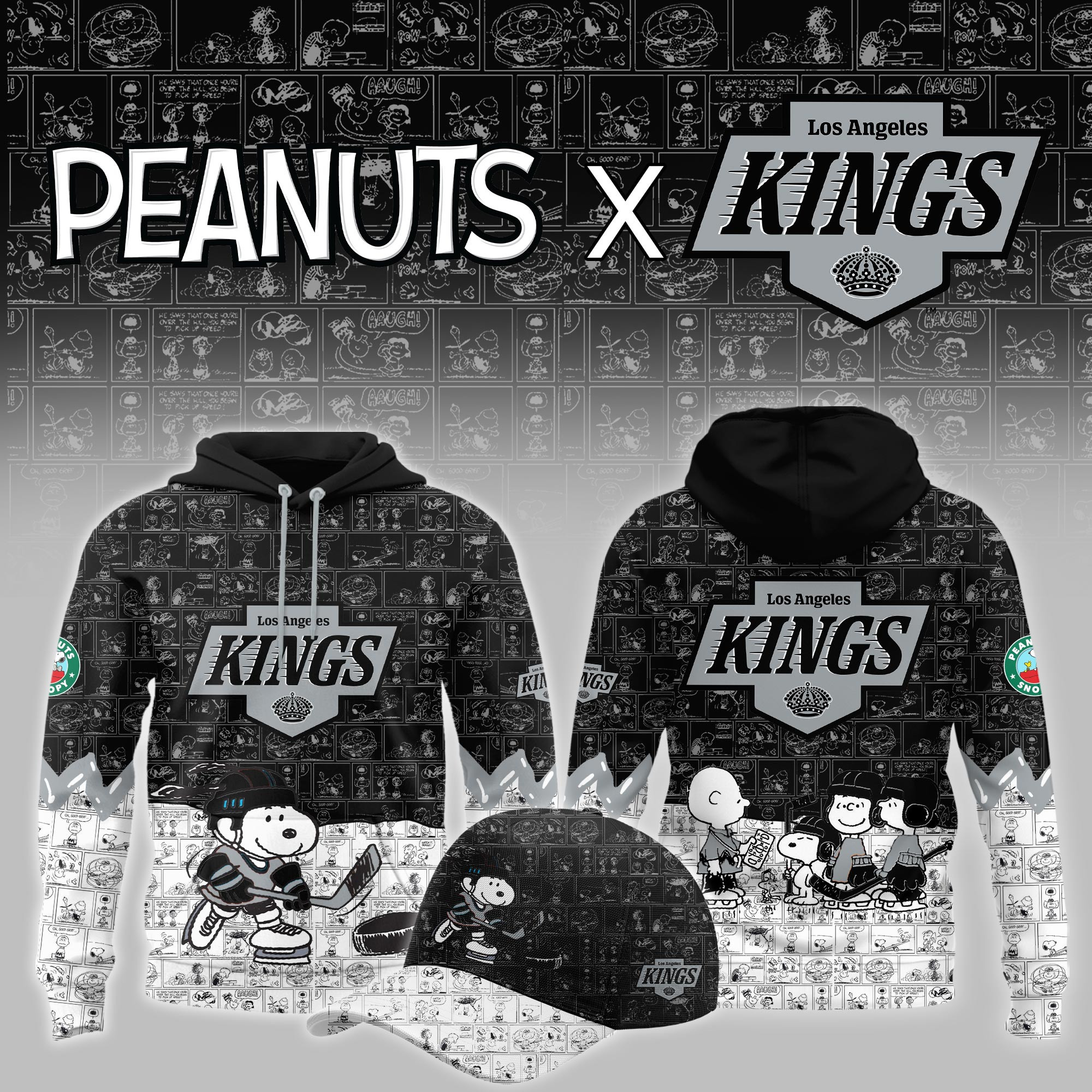 Los Angeles Kings Peanuts Night Limited Hoodie PBU5WOS