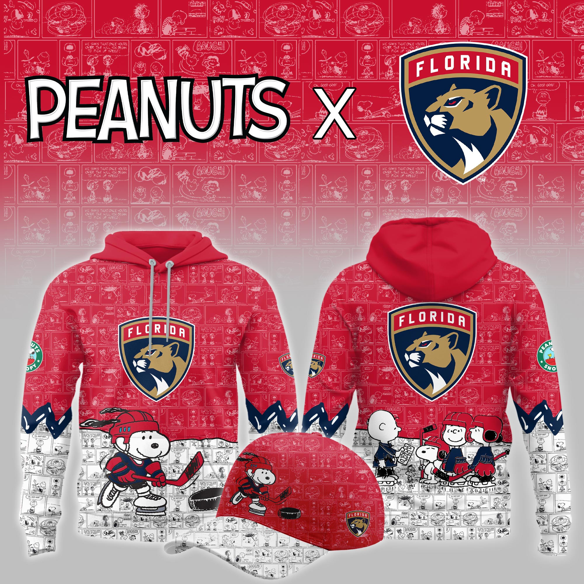 Florida Panthers Peanuts Night Limited Hoodie PB1YW70