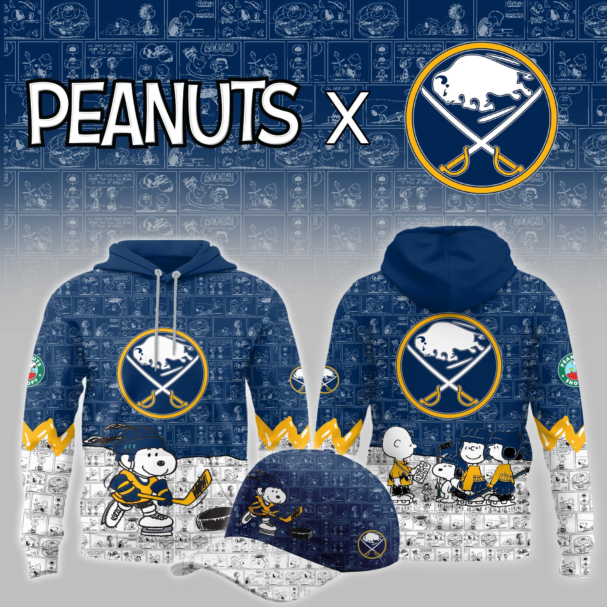 Buffalo Sabres Peanuts Night Limited Hoodie PBJUXU6