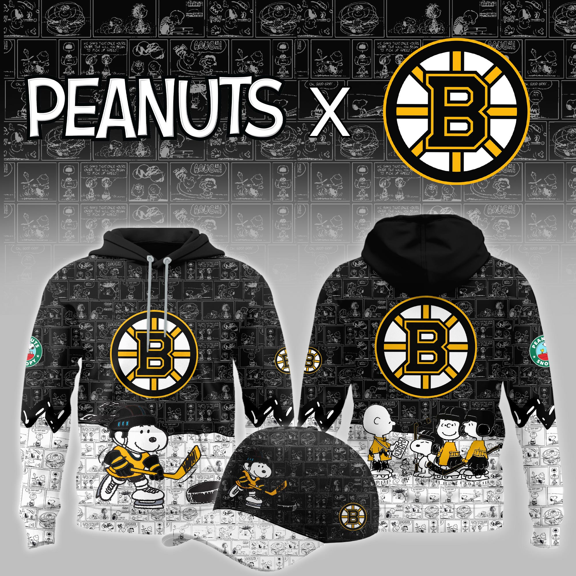 Boston Bruins Peanuts Night Limited Hoodie PB9A4GW