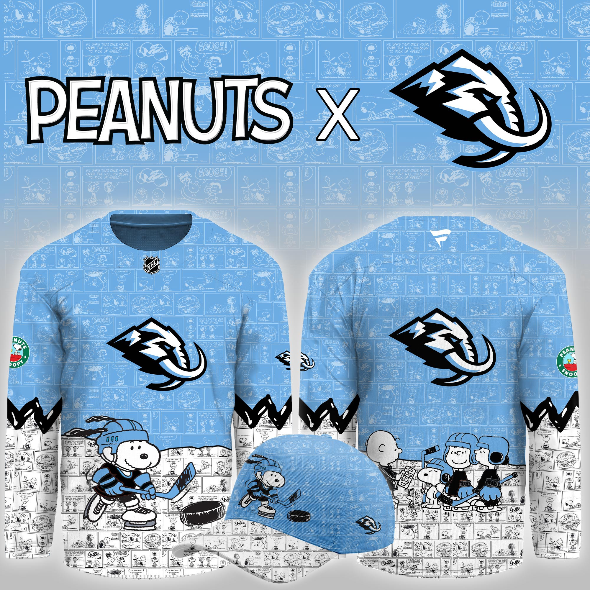 Utah Mammoth Peanuts Night Limited Hockey Jersey PBC2CH7