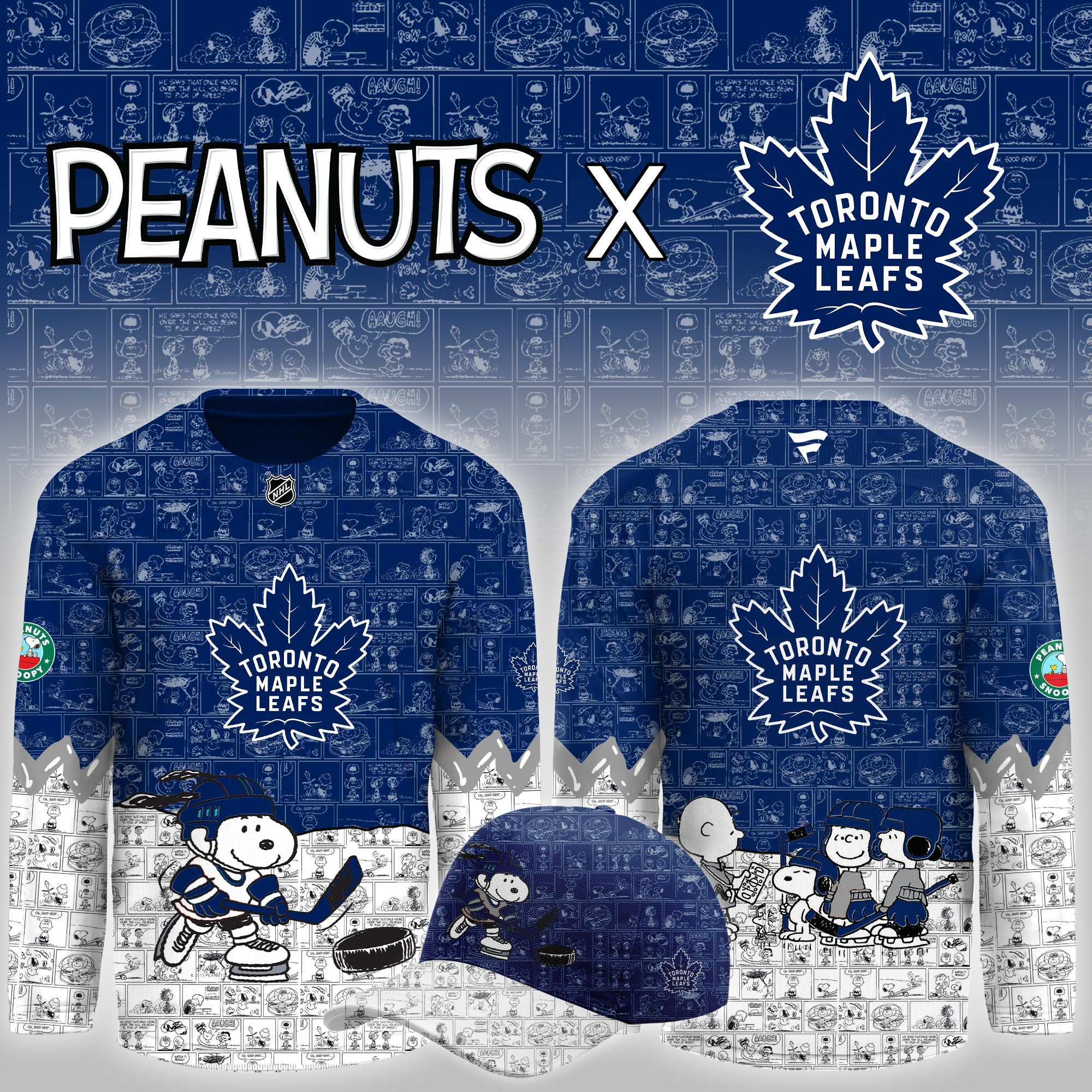 Toronto Maple Leafs Peanuts Night Limited Hockey Jersey PBUUYM7