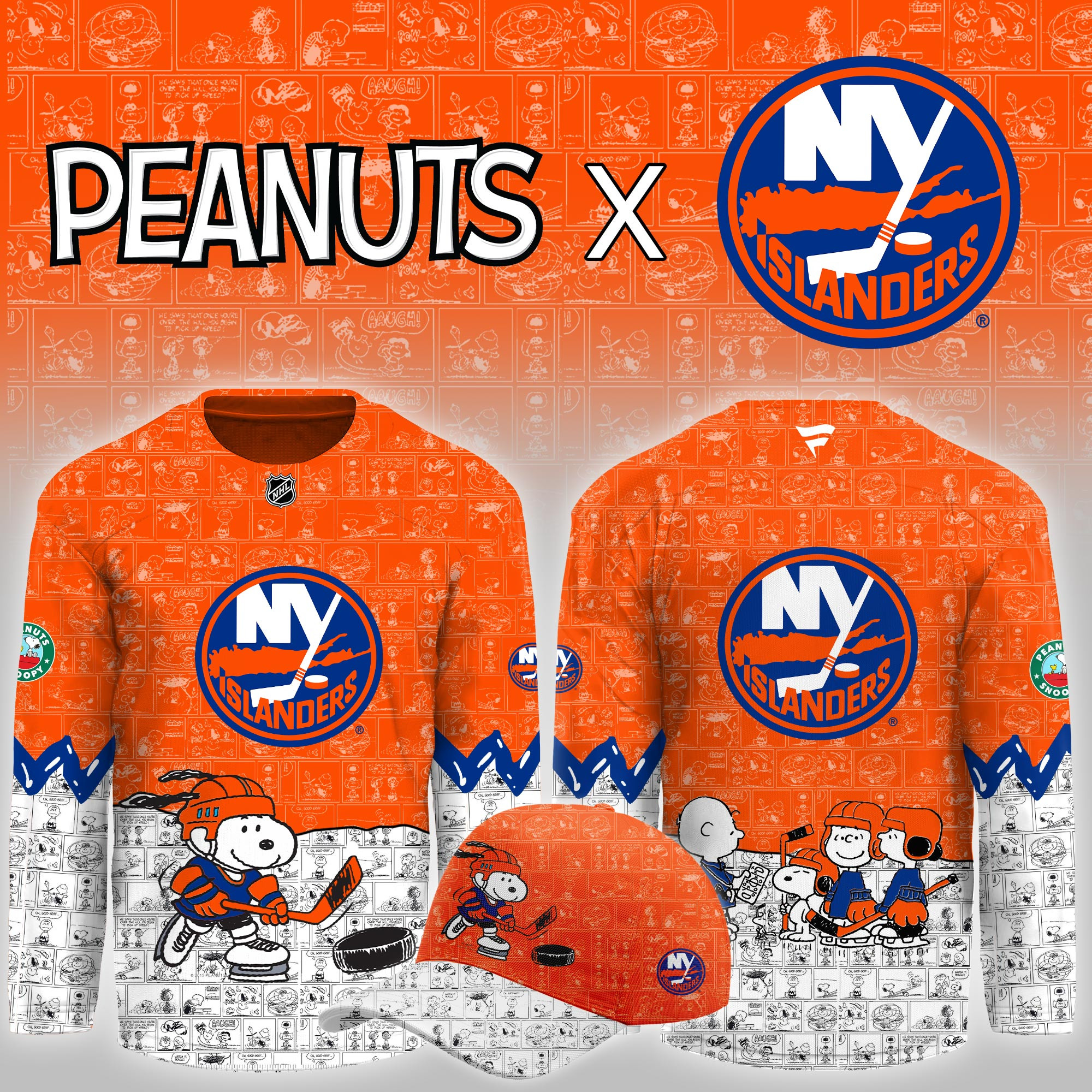 New York Islanders Peanuts Night Limited Hockey Jersey PB2E9EI