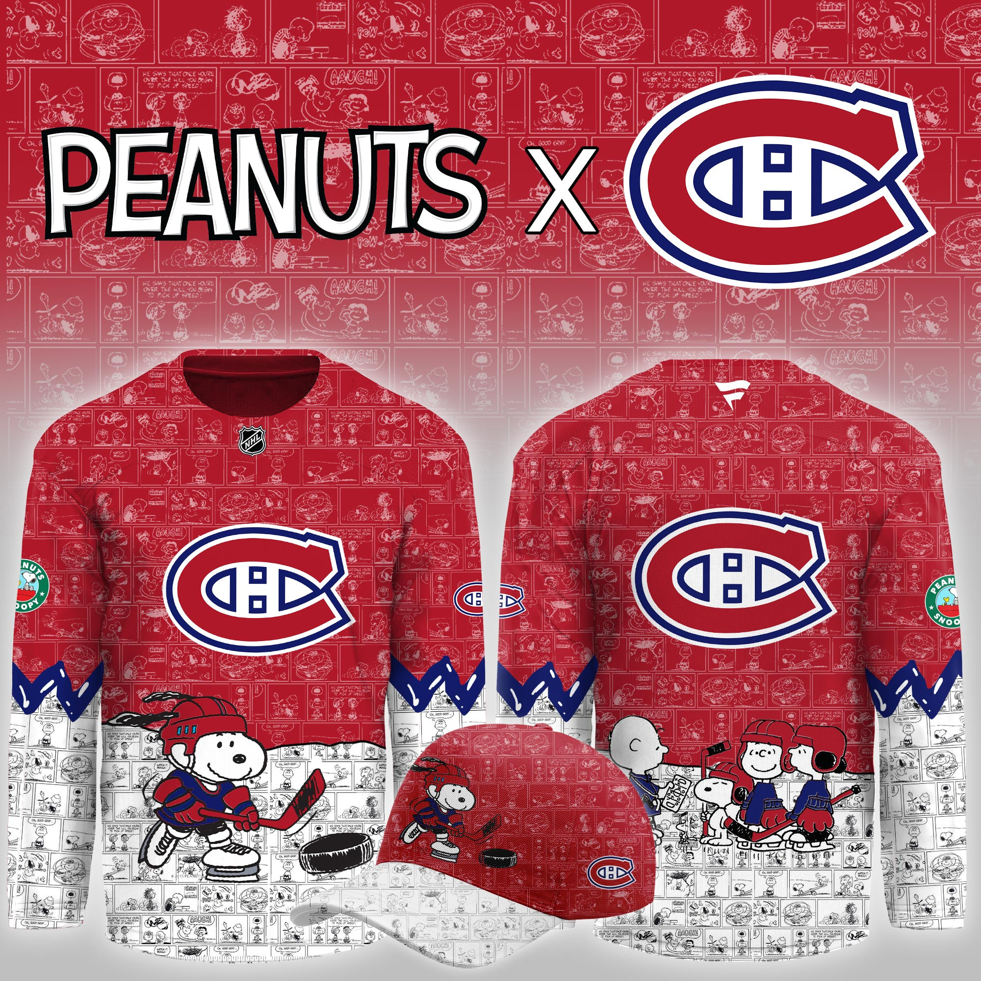 Montreal Canadiens Peanuts Night Limited Hockey Jersey PBZ2GZS