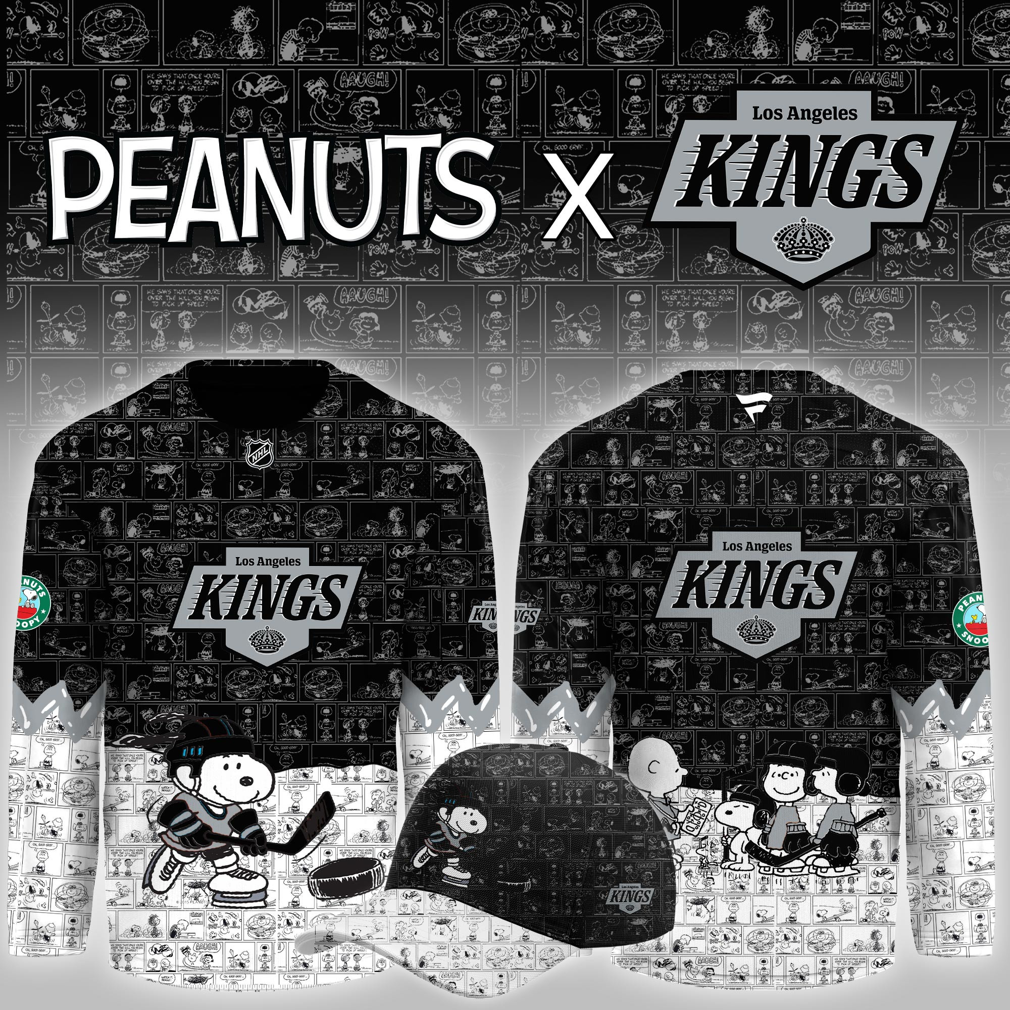 Los Angeles Kings Peanuts Night Limited Hockey Jersey PB9BY3O