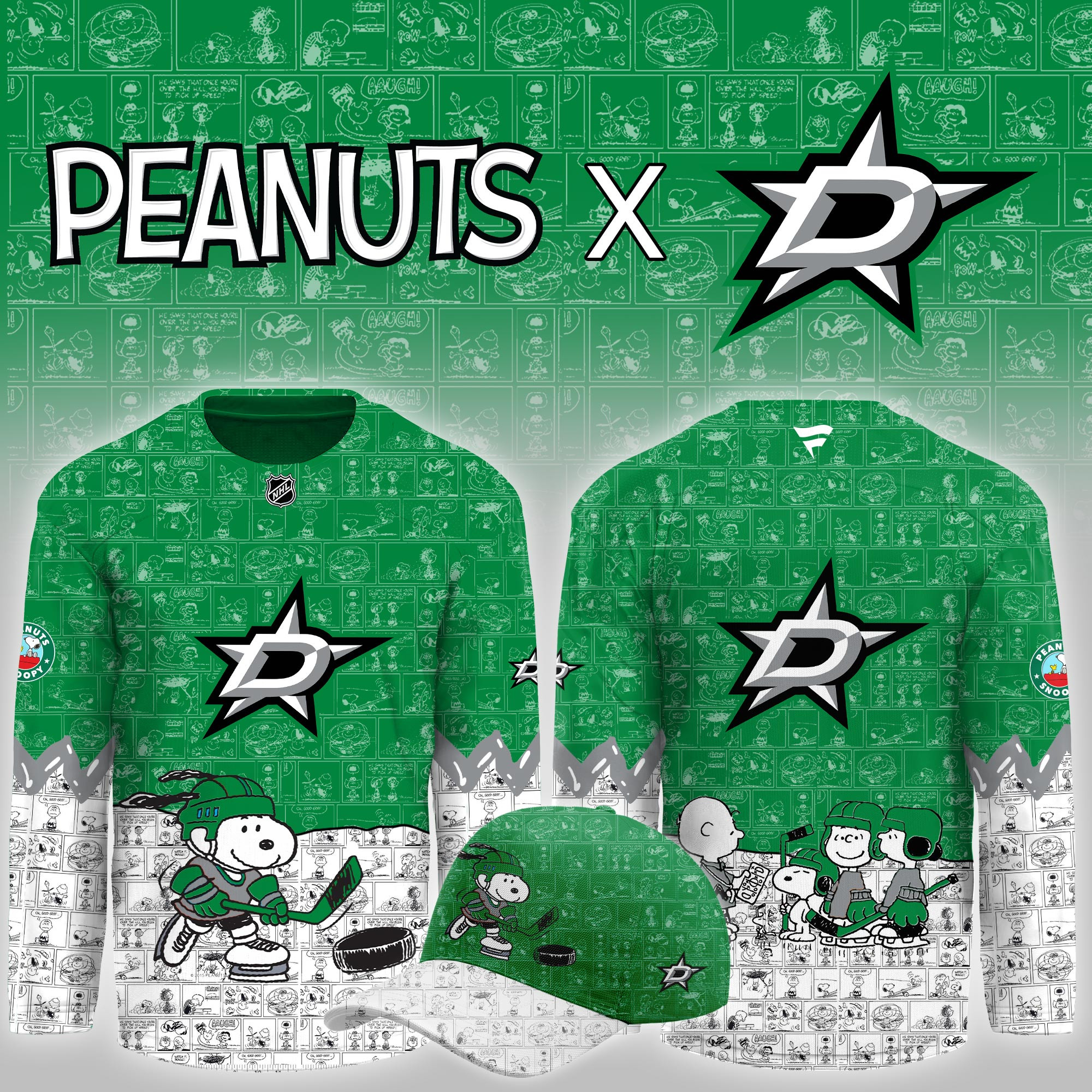 Dallas Stars Peanuts Night Limited Hockey Jersey PBTSXOS