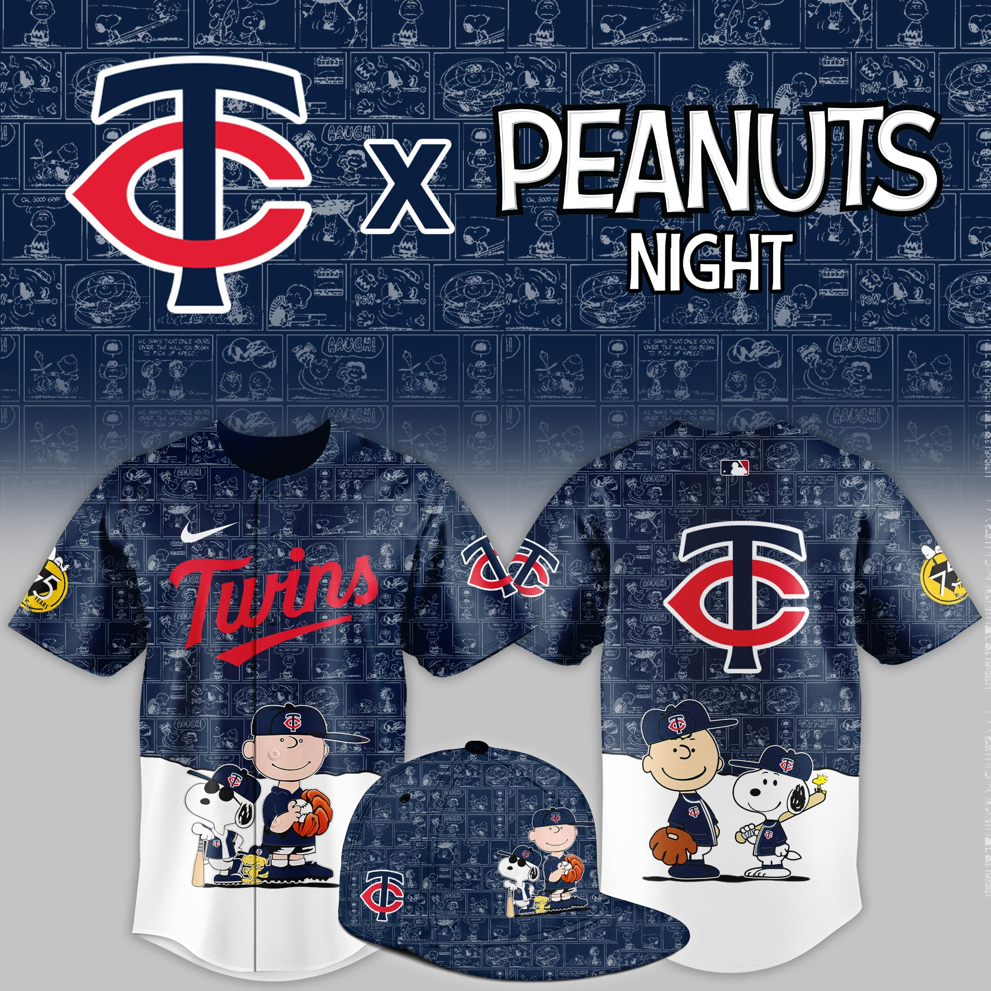 Minnesota Twins Peanuts Night Limited Jersey PBZ1542