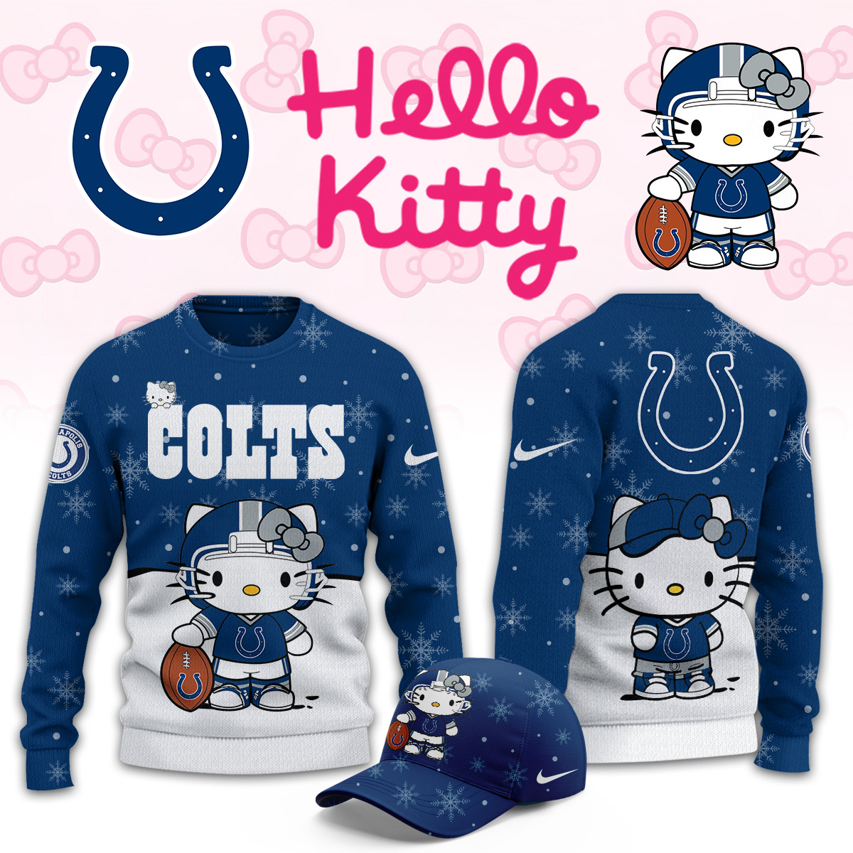 Indianapolis Colts Hello Kitty Limited Ugly Sweaters PBB9BVN
