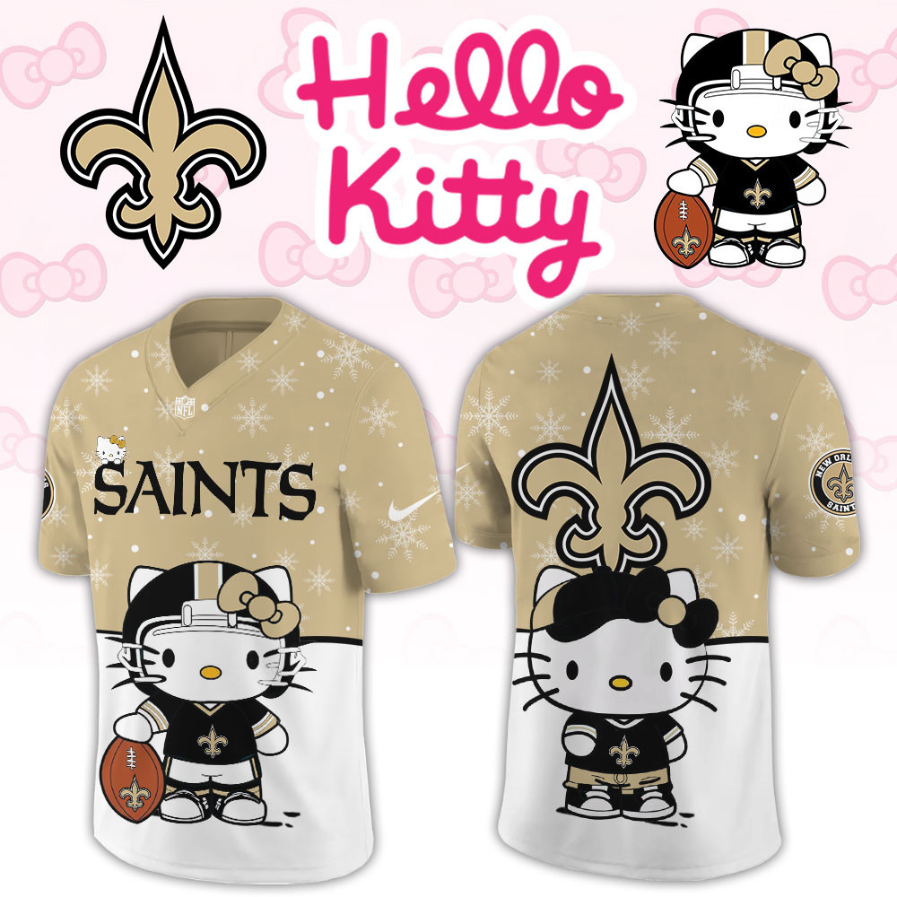 New Orleans Saints Hello Kitty Limited New Football Jersey PBH43VZ