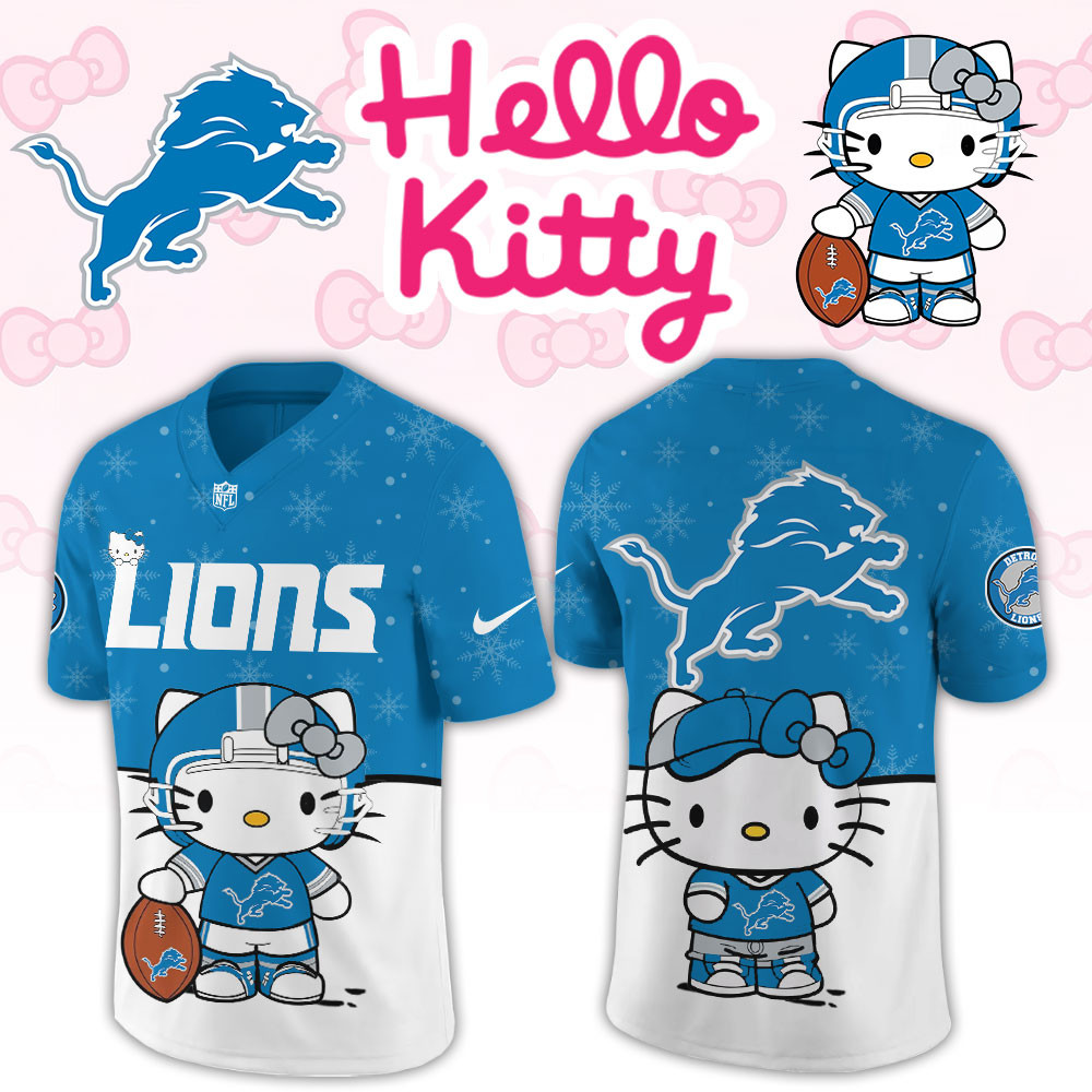 Detroit Lions Hello Kitty Limited New Football Jersey PBEC0K7