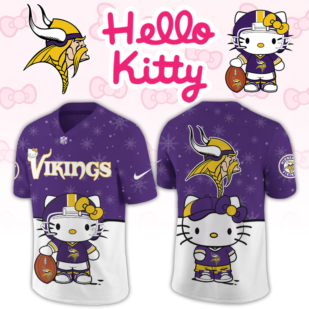 Minnesota Vikings Hello Kitty Limited New Football Jersey PBWPEO7