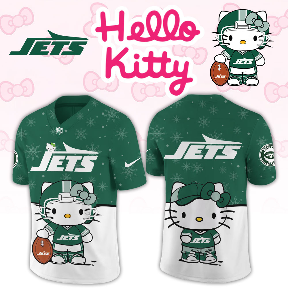 New York Jets Hello Kitty Limited New Football Jersey PBTDDK8