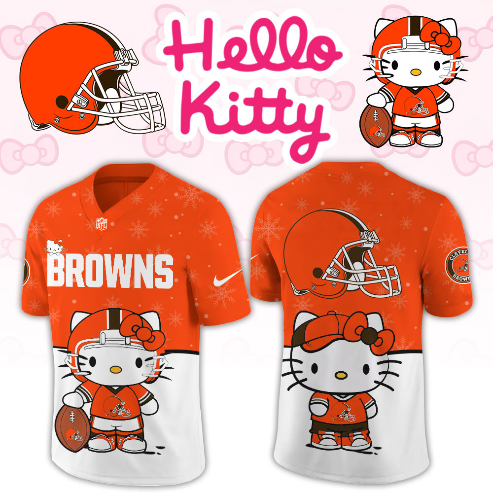 Cleveland Browns Hello Kitty Limited New Football Jersey PBSZMQS