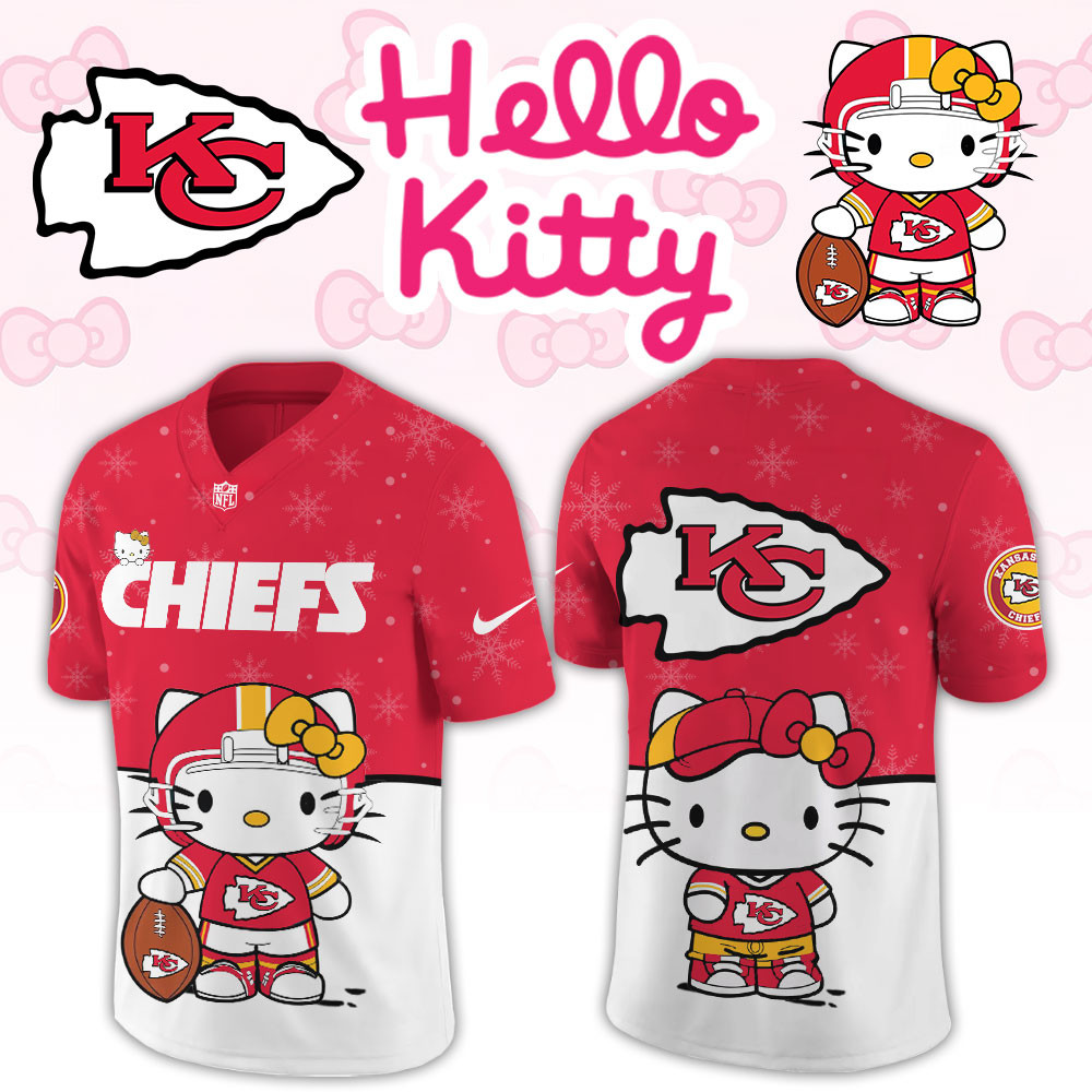 Kansas City Chiefs Hello Kitty Limited New Football Jersey PBCPKSZ