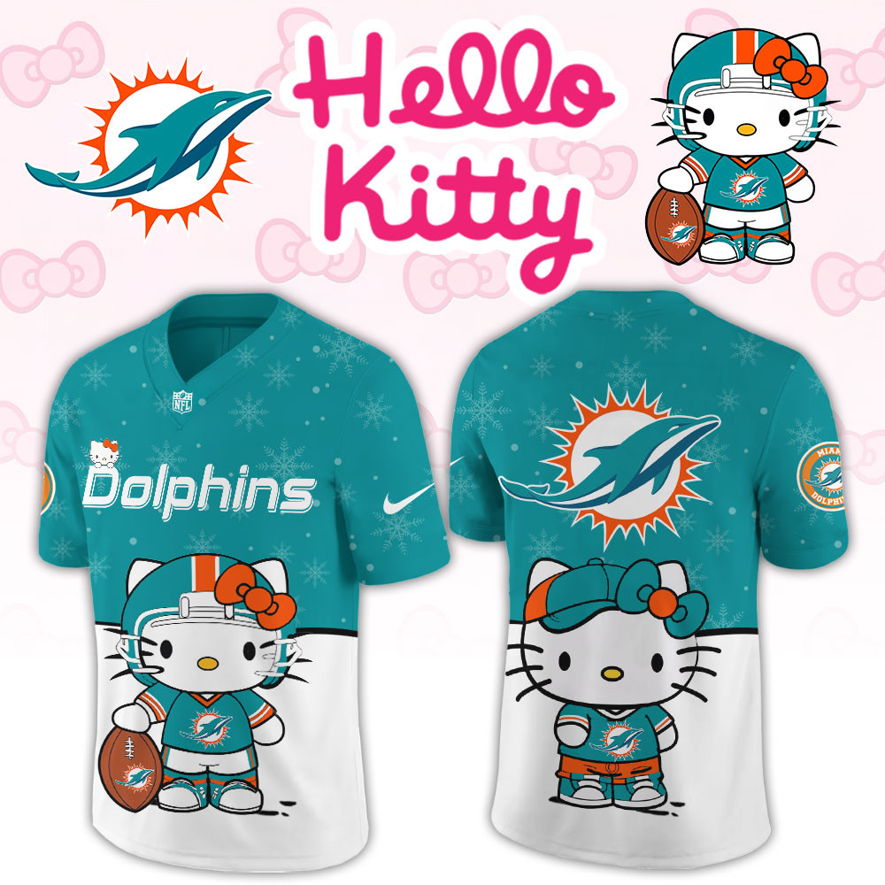 Miami Dolphins Hello Kitty Limited New Football Jersey PBOOQ13
