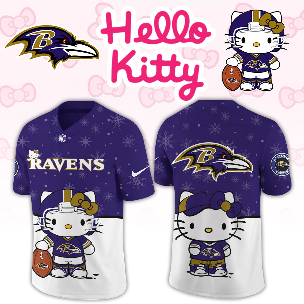 Baltimore Ravens Hello Kitty Limited New Football Jersey PBOSWJA