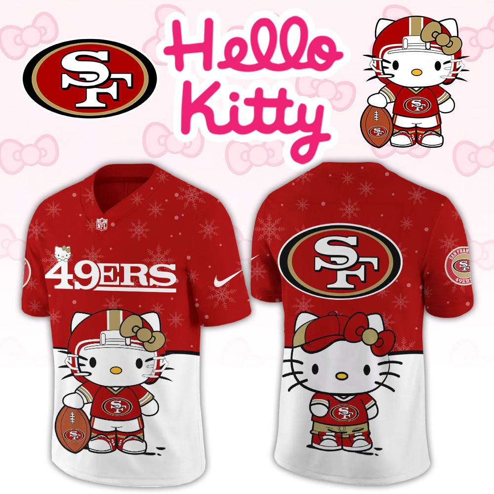 San Francisco 49ers Hello Kitty Limited New Football Jersey PB6R5RI