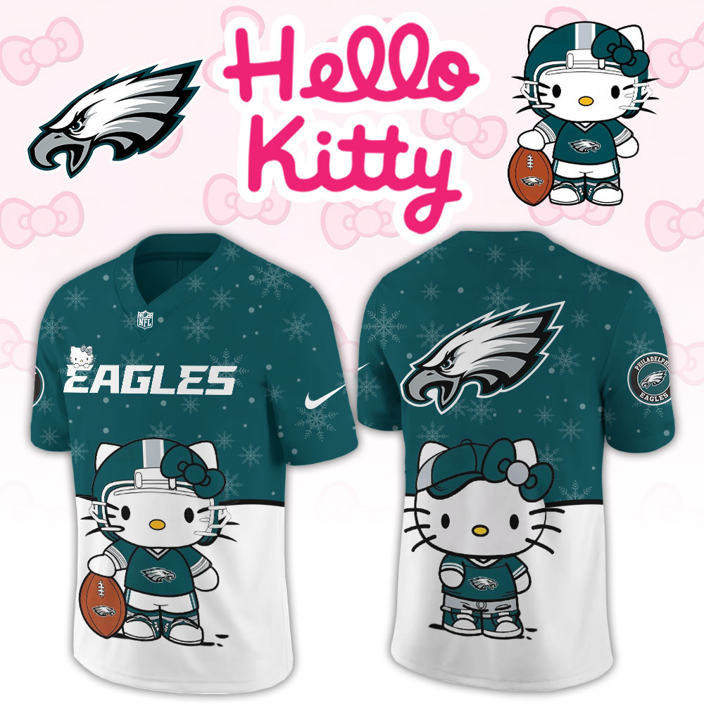 Philadelphia Eagles Hello Kitty Limited New Football Jersey PB1R36X