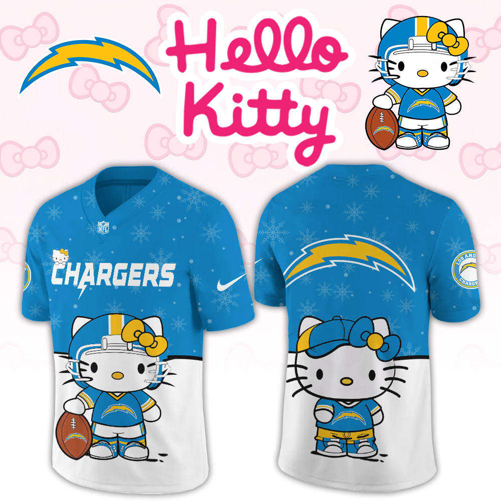 Los Angeles Chargers Hello Kitty Limited New Football Jersey PBO3AX4