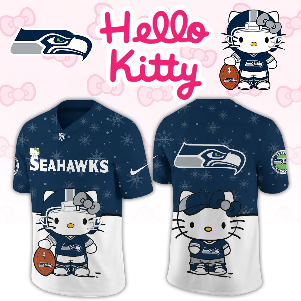 Seattle Seahawks Hello Kitty Limited New Football Jersey PB6DH4P